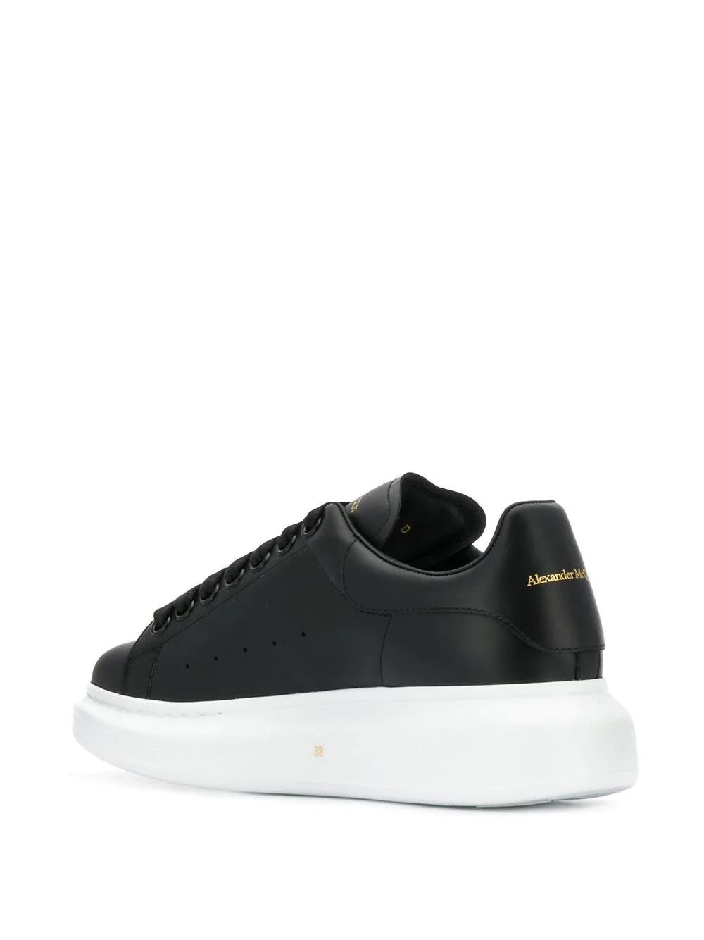 Shop Alexander Mcqueen Black Oversized Sneakers With White Sole