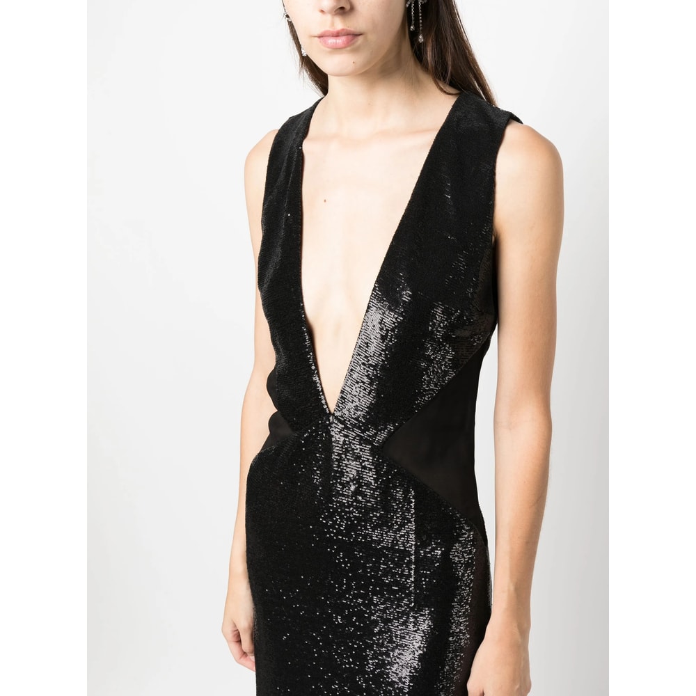Rev Sequin-embellished Maxi Dress In Black