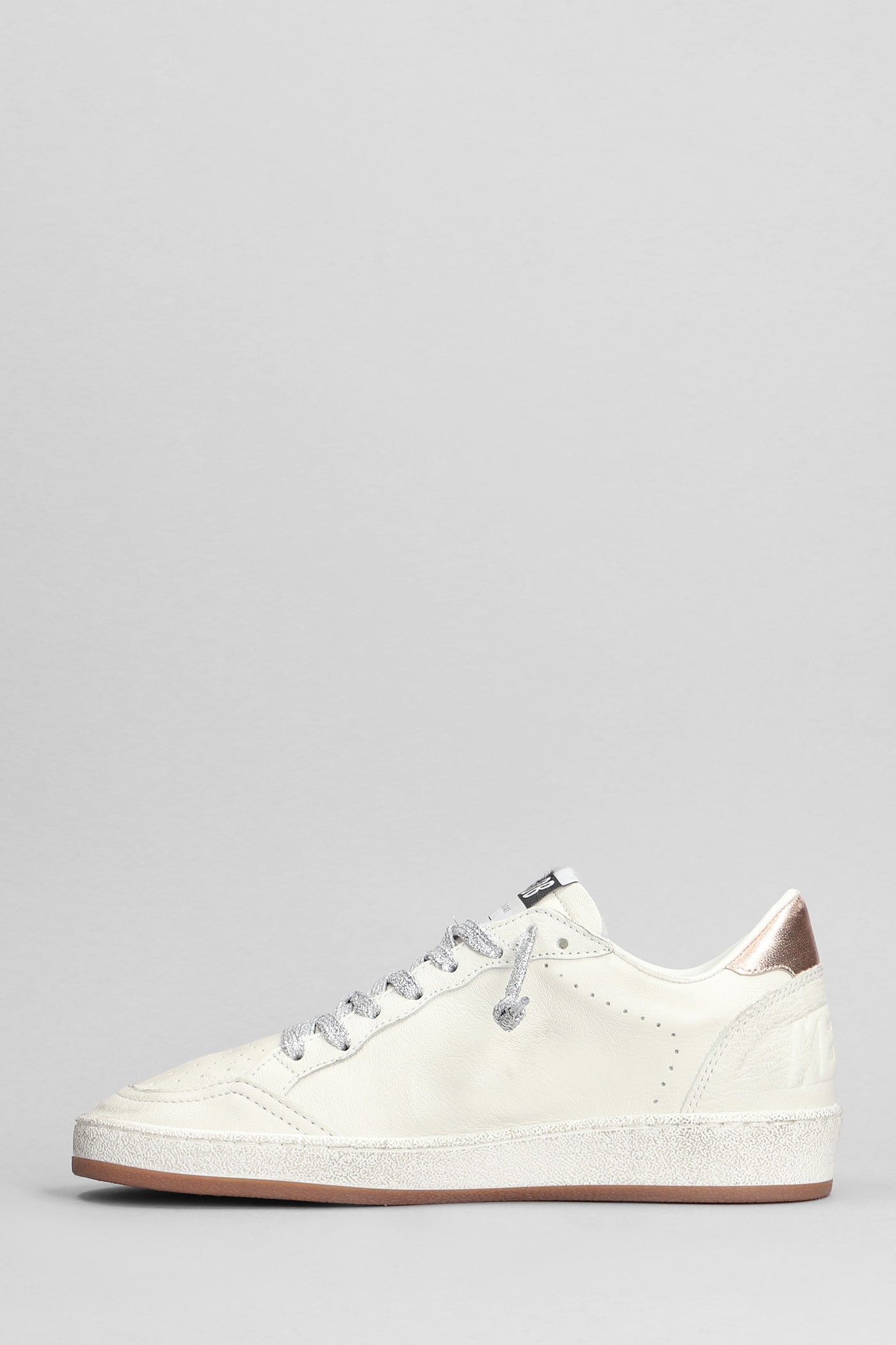 Shop Golden Goose Ball Star Sneakers In White Leather