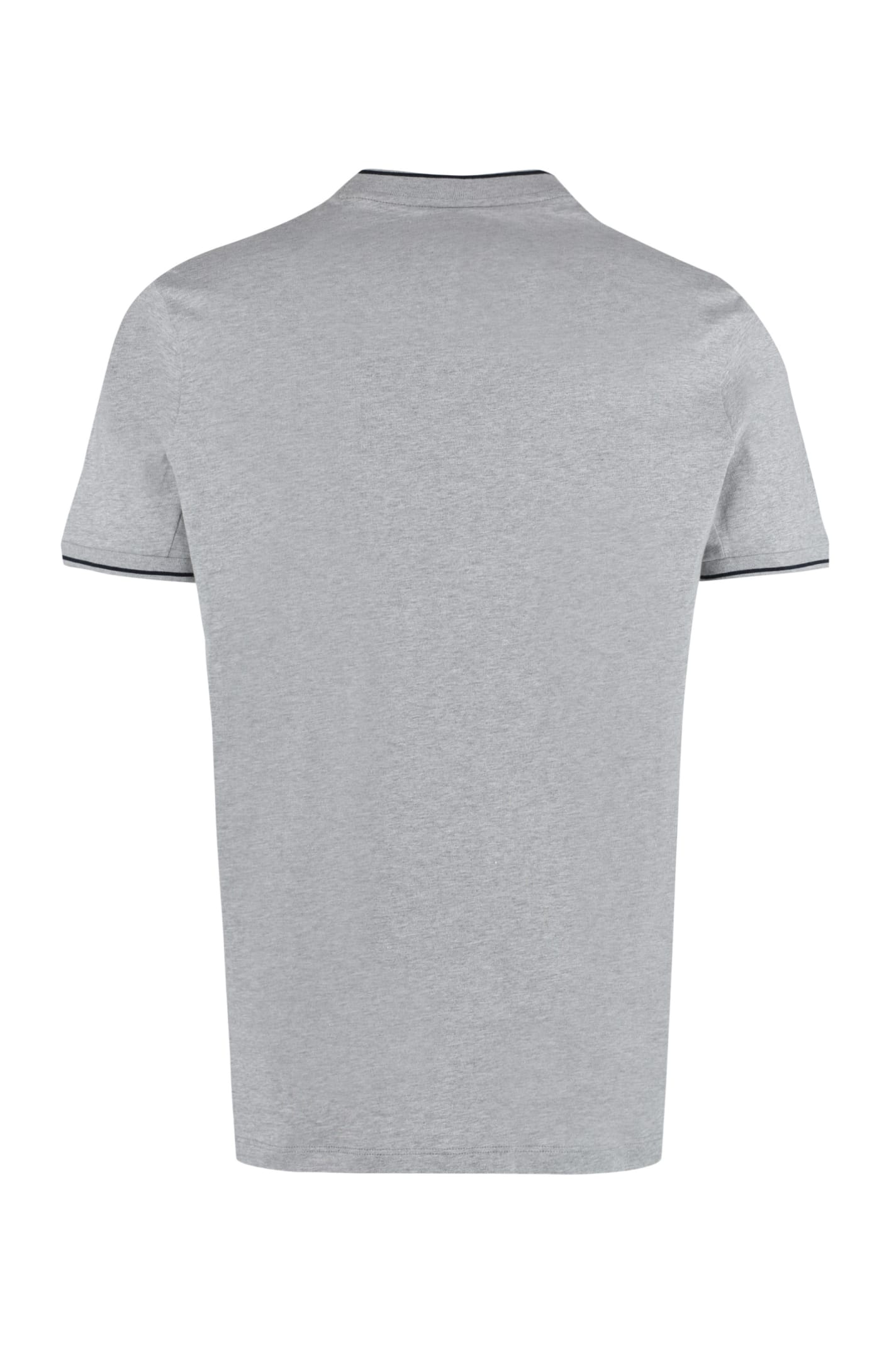 Paul&shark Logo Cotton T-shirt In Grey