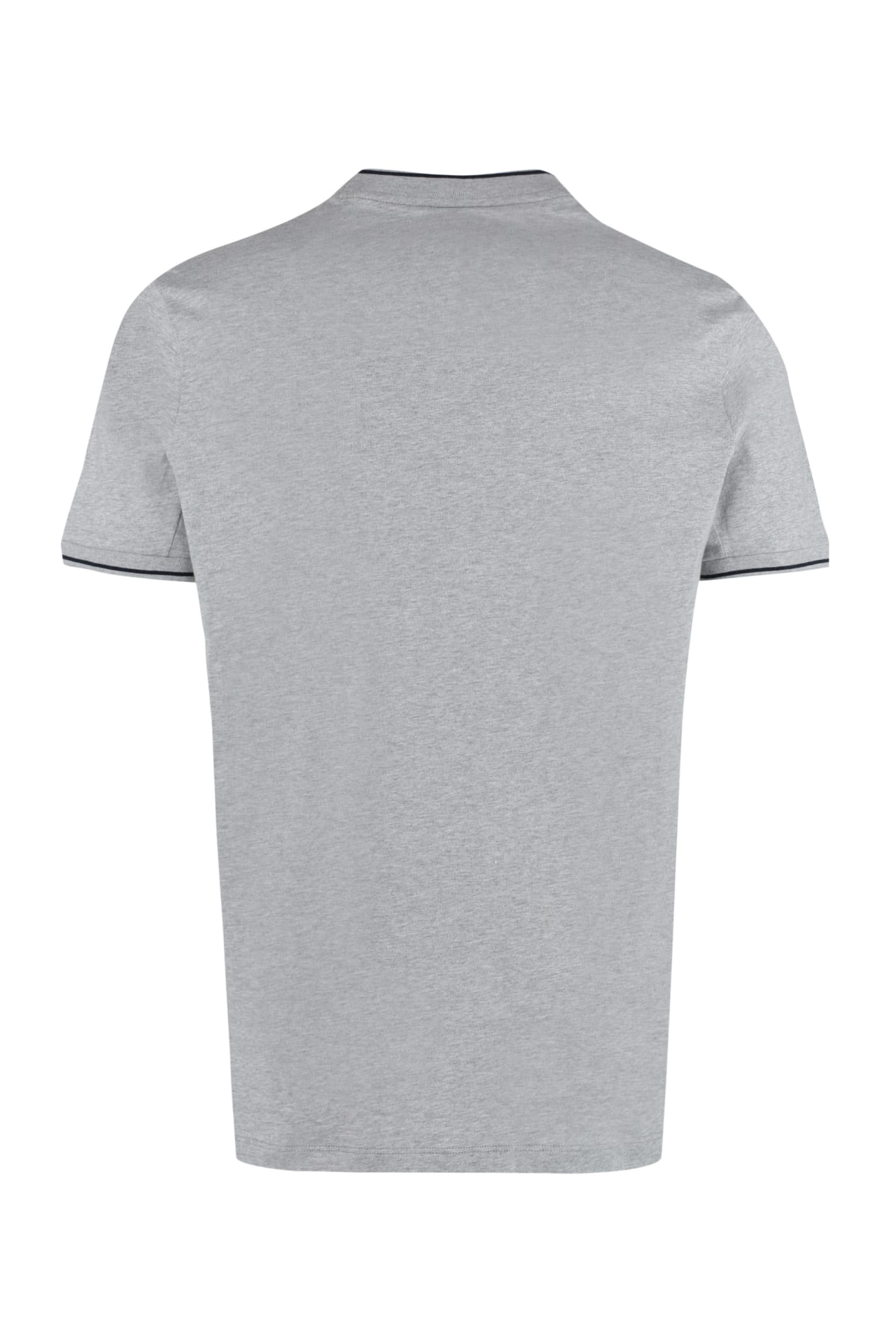 Shop Paul&amp;shark Logo Cotton T-shirt In Grey