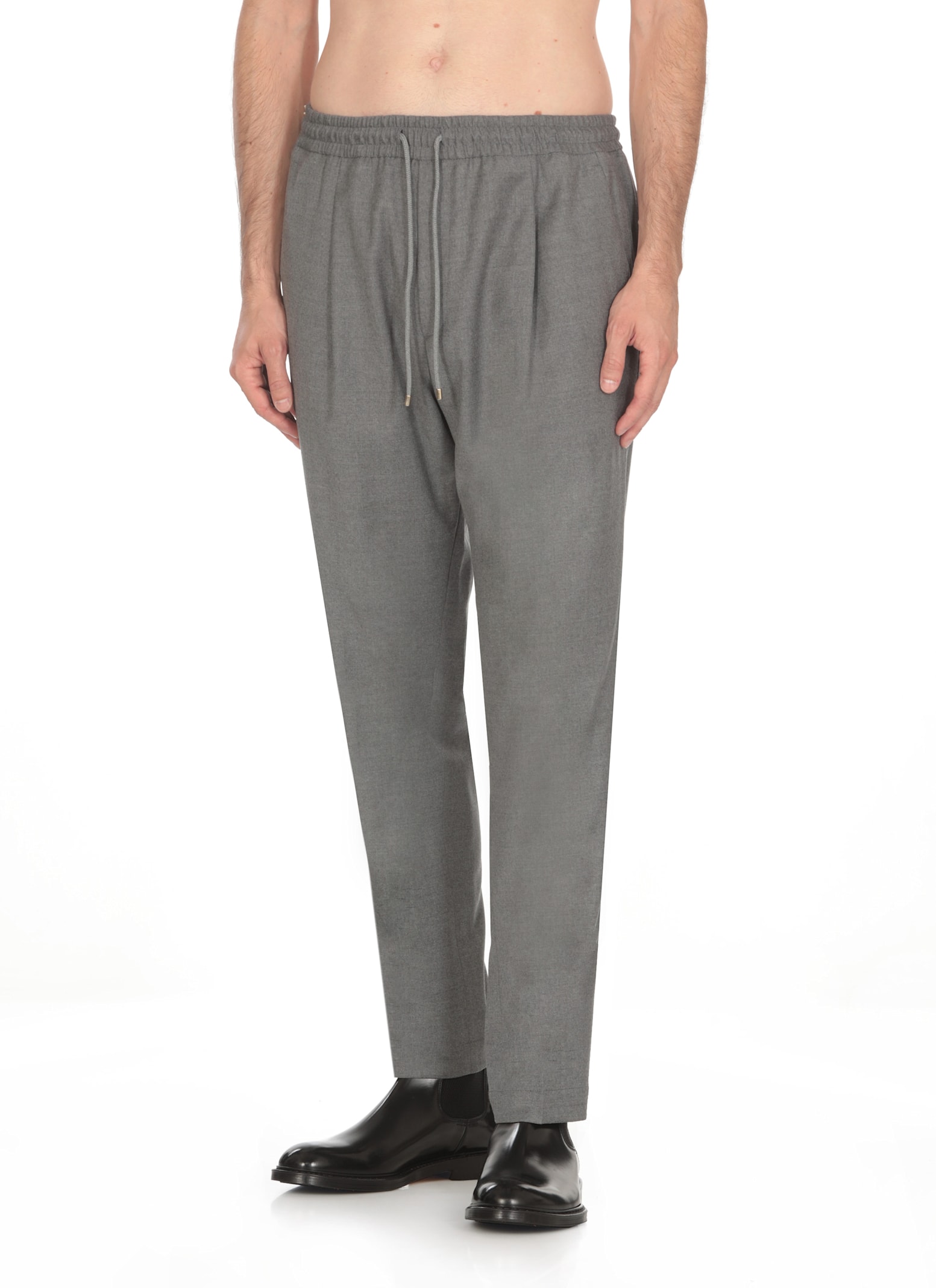 Shop Briglia 1949 Virgin Wool Pants In Grey