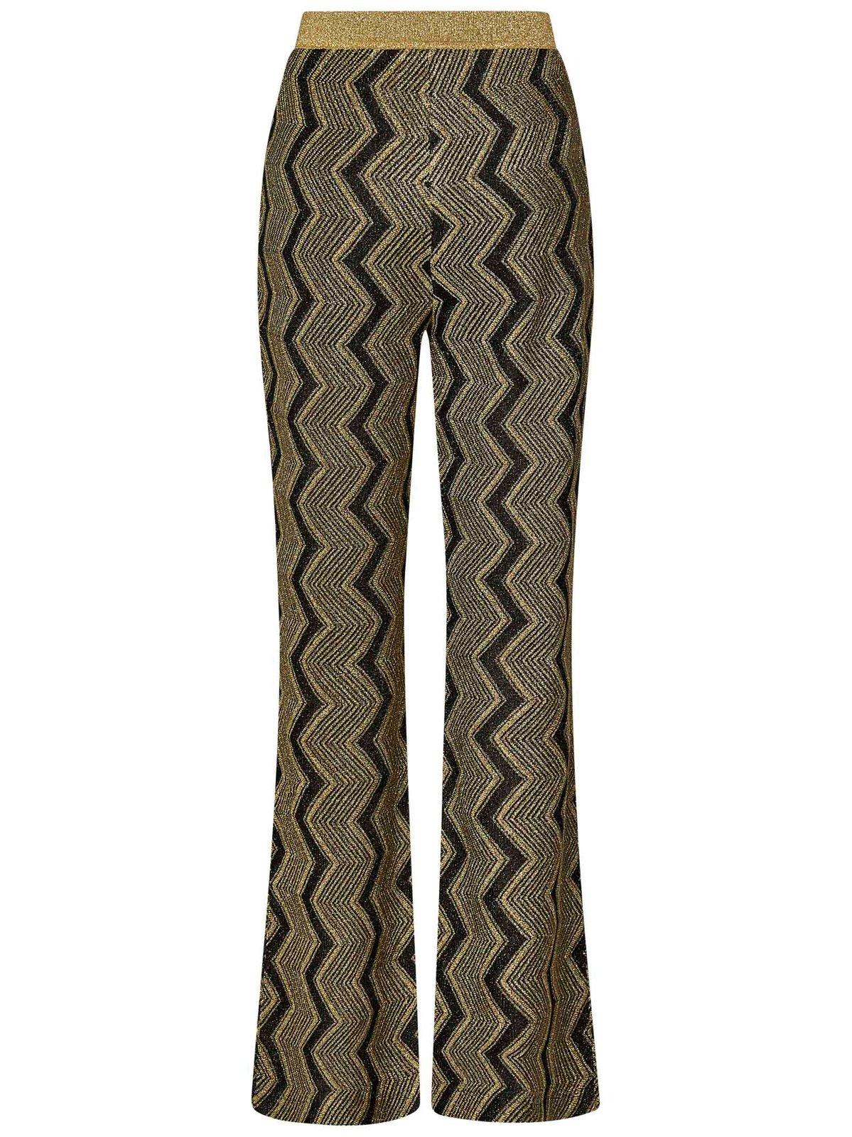 MISSONI ZIGZAG PATTERN HIGH-WAIST TROUSERS 