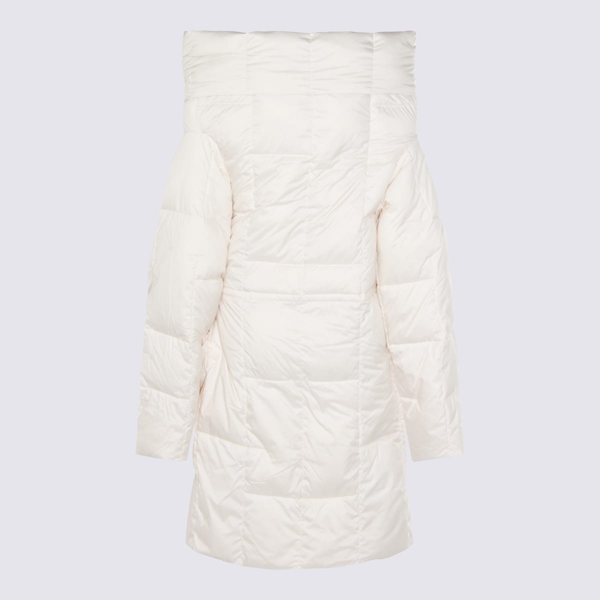Add White Down Jacket In Black