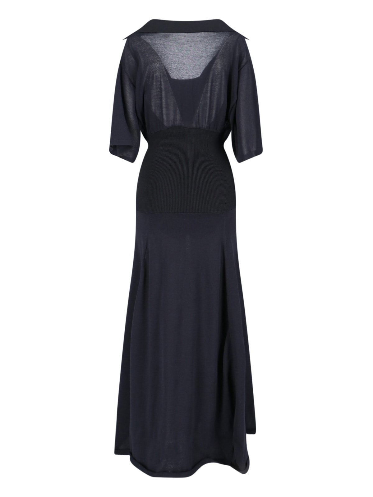 Shop Victoria Beckham Panelled Maxi Dress In Black