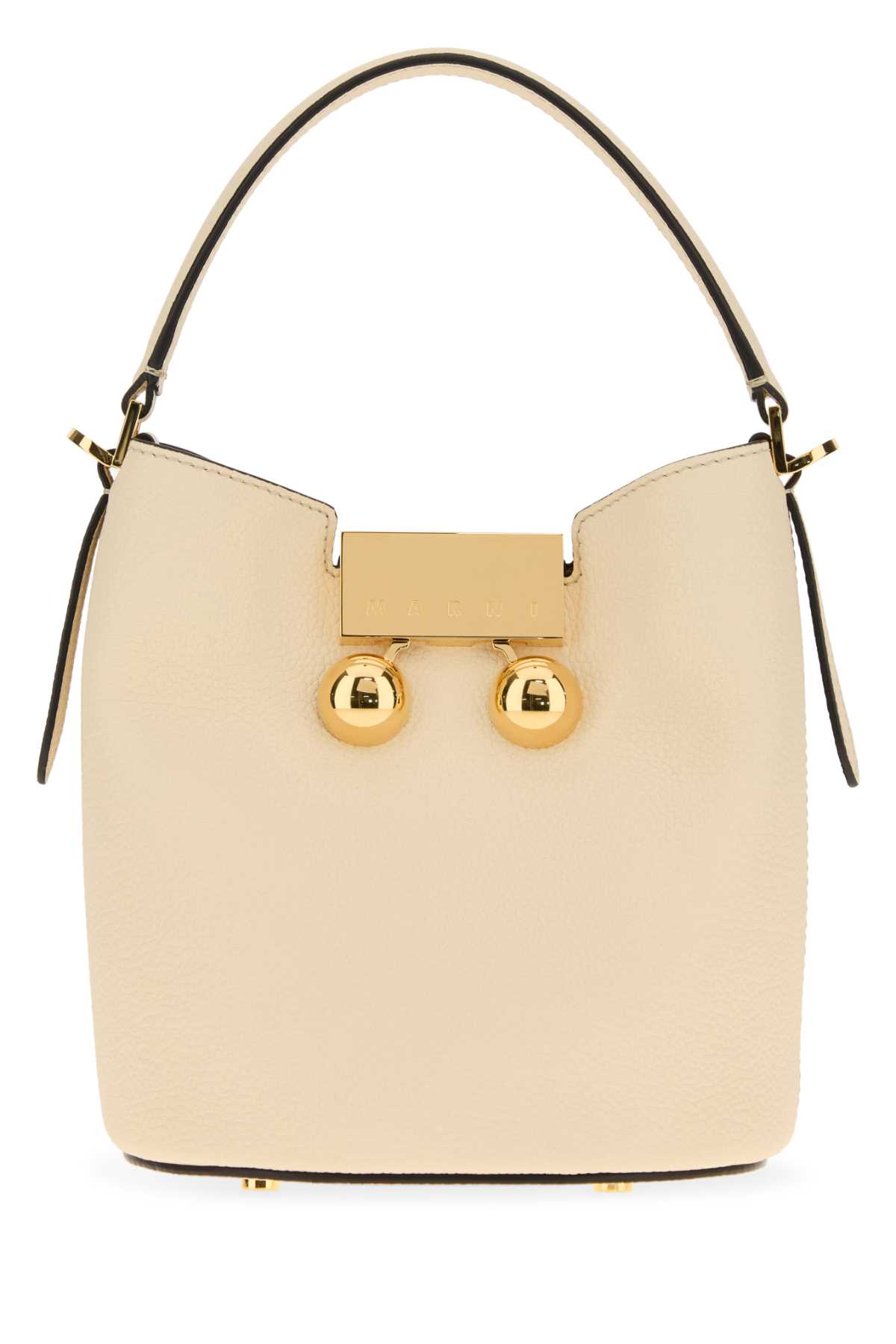Marni Ivory Leather Trunkaroo Handbag