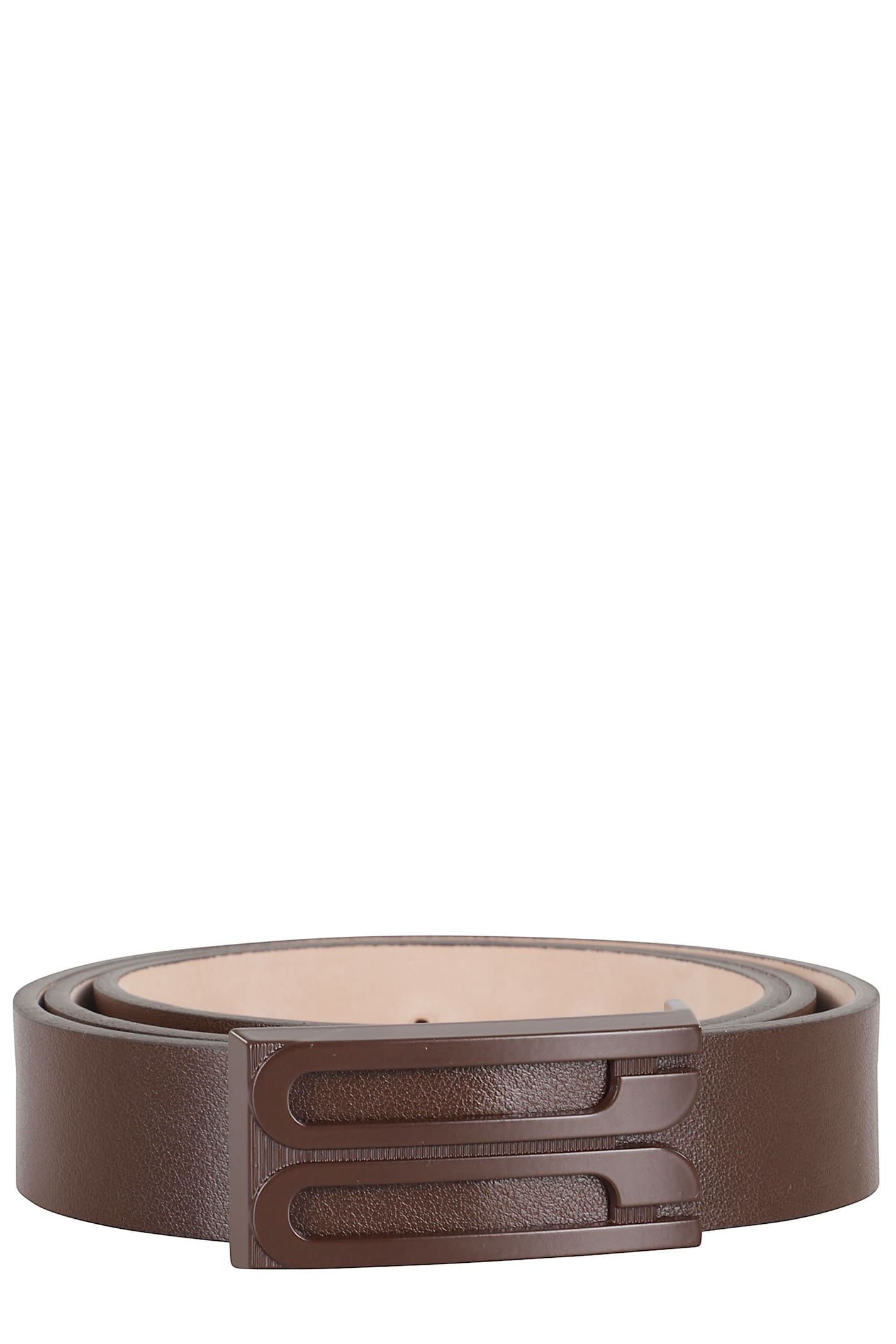 Victoria Beckham Jumbo Tonal Regular Frame Belt In Brown