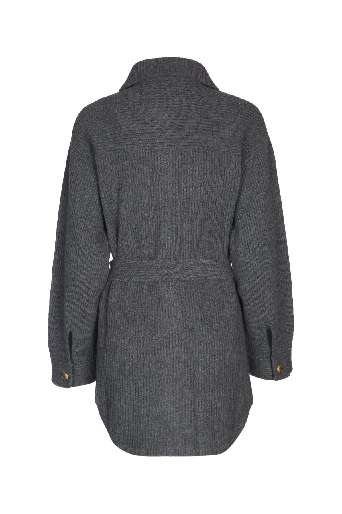 Brunello Cucinelli Virgin Wool-cashmere-silk Cardigan In Blue