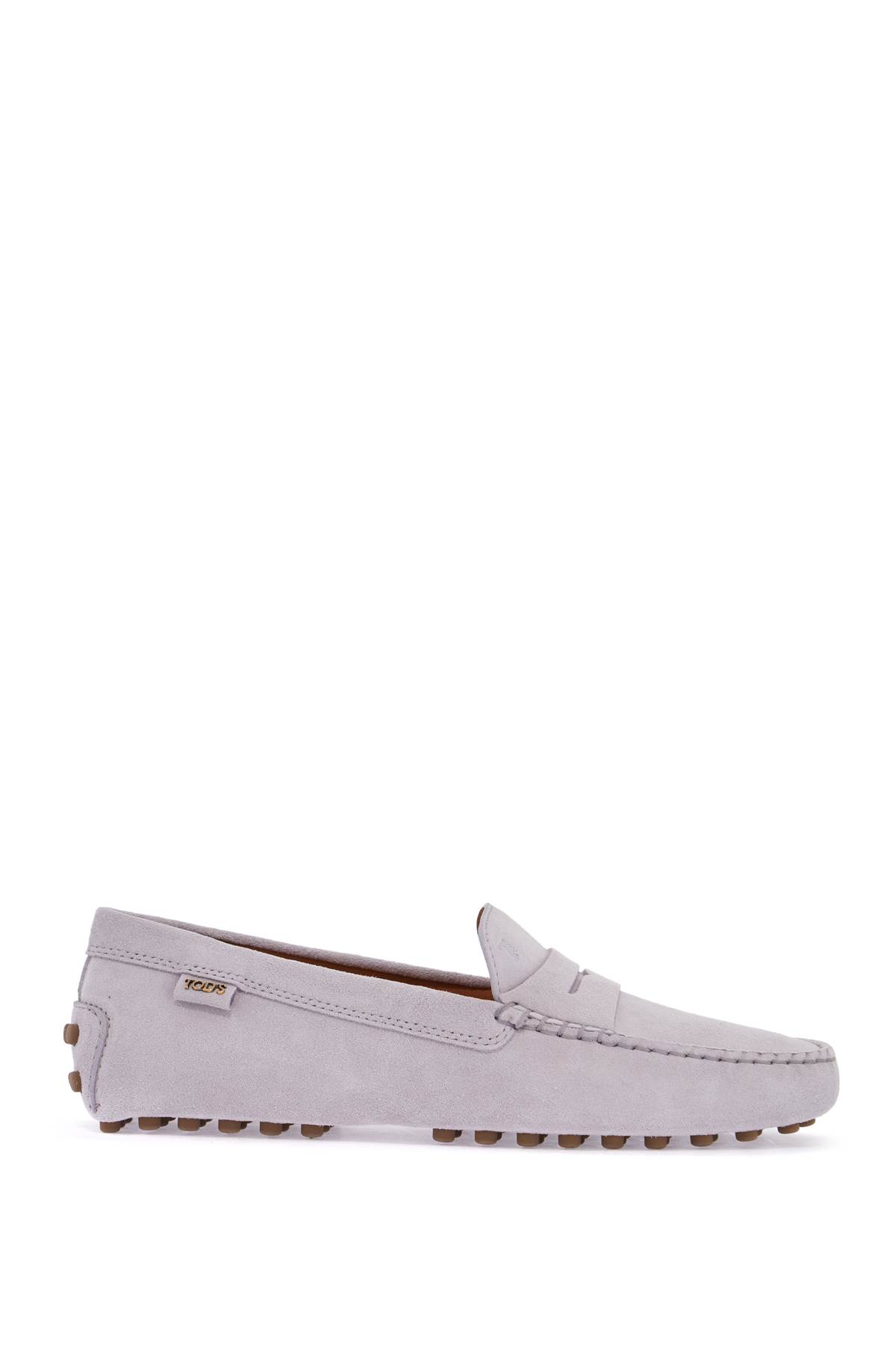 Light Grey Suede Leather Driving Moccasin