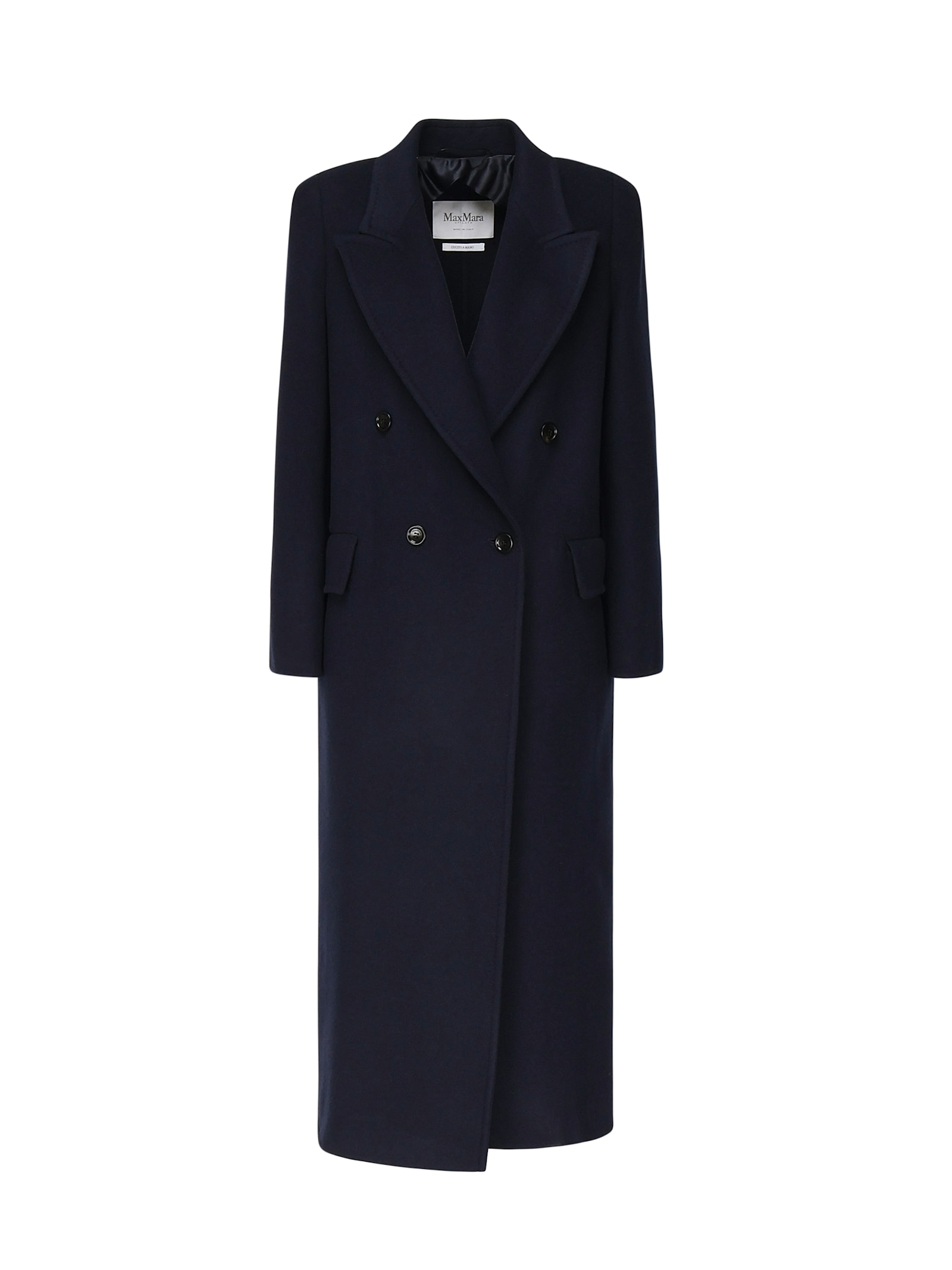 Max Mara Albania Wool And Cashmere Coat In Blue