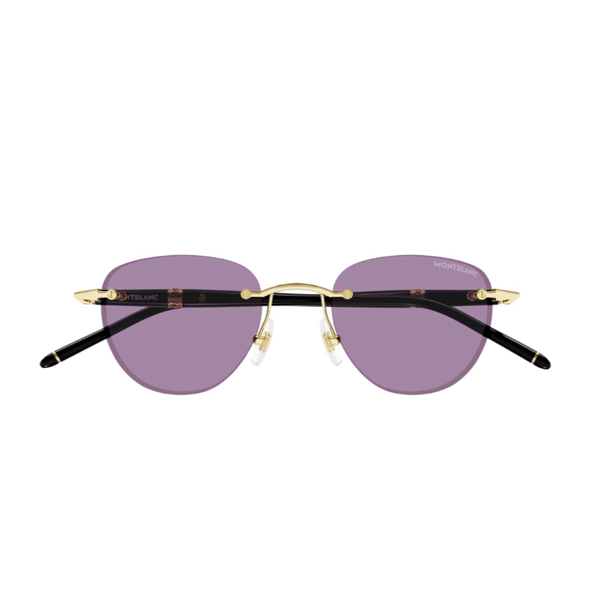 Mb0412s Linea Meisterstuck 002 Gold Black Violet Sunglasses