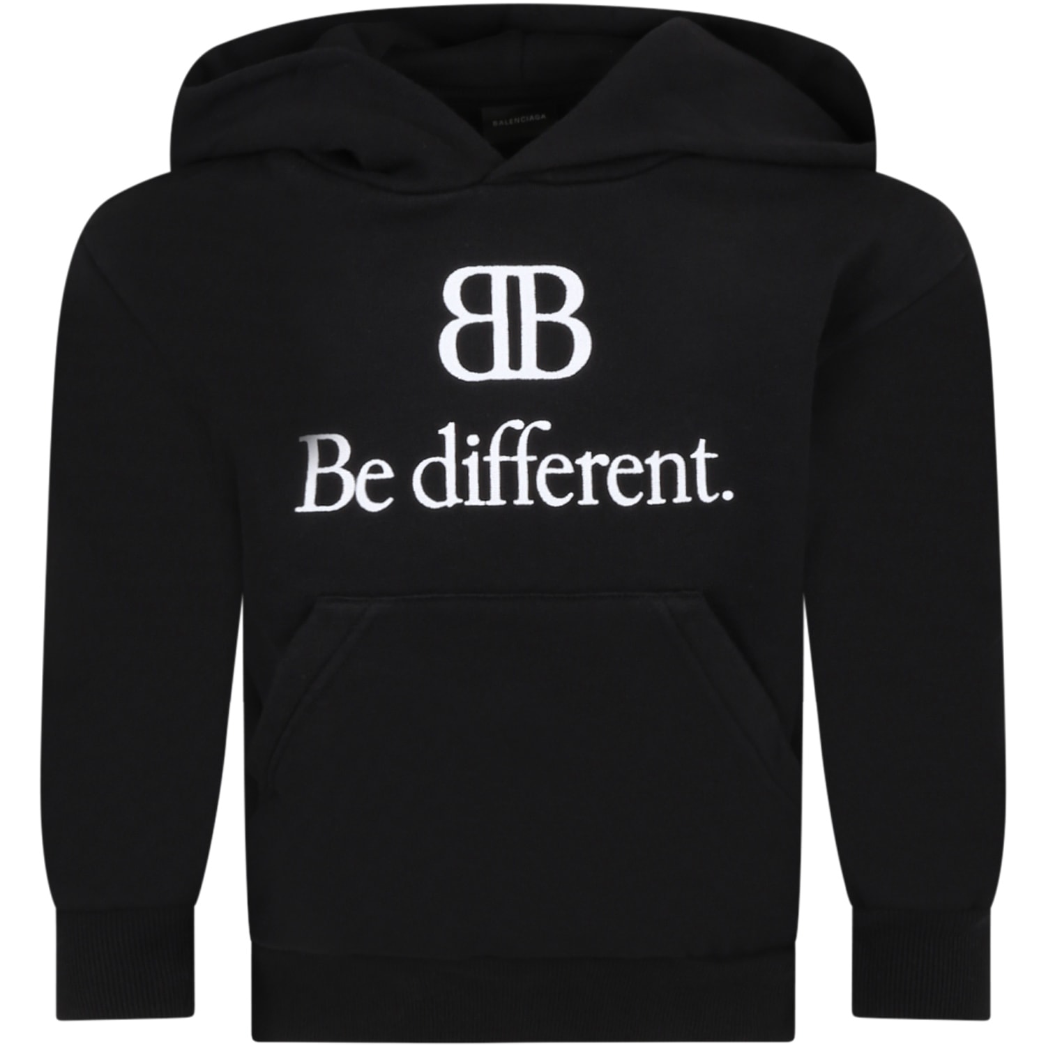 Balenciaga Black Sweatshirt For Kids With Logo