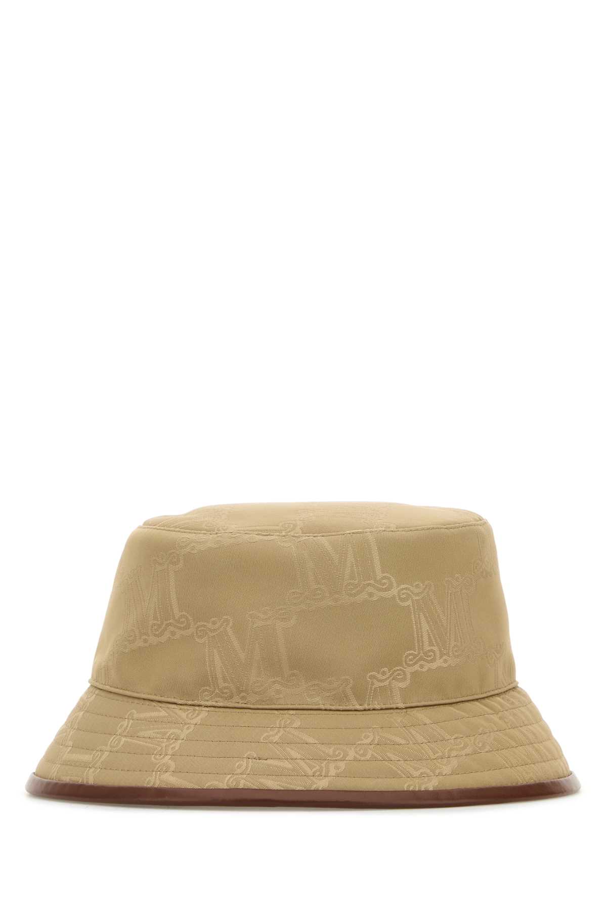 Max Mara Women Embroidered Polyester Tessa Bucket Hat In Brown