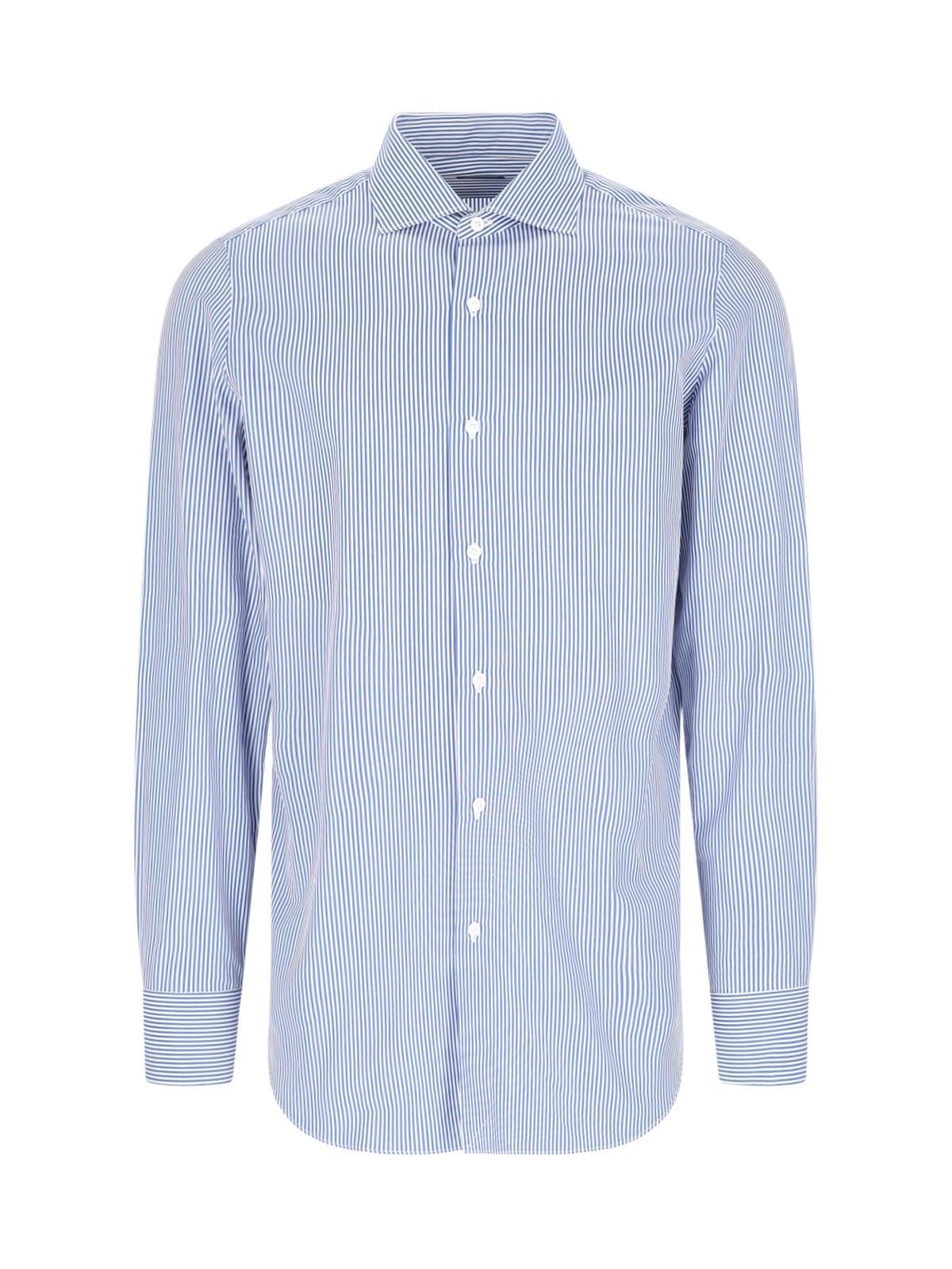Shop Finamore Shirt Milano-zante In Light Blue