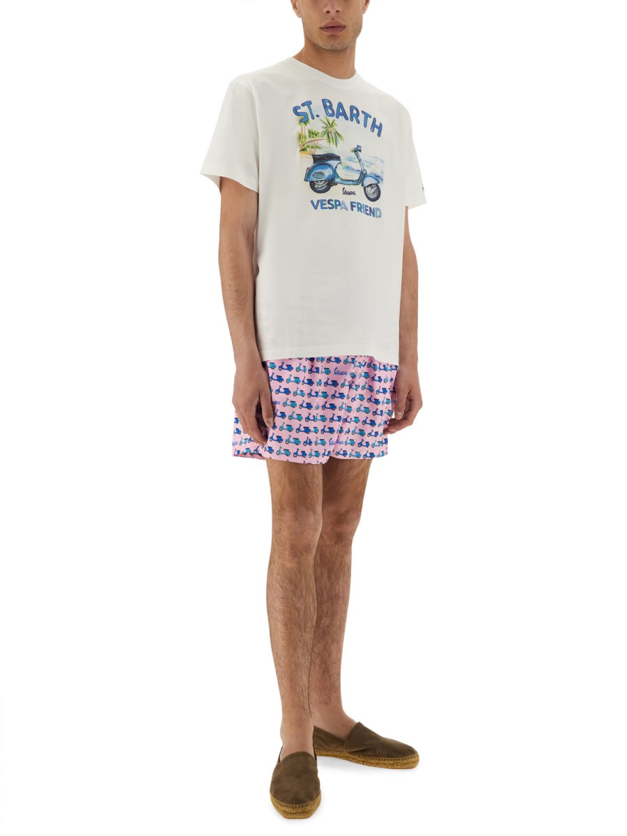 MC2 SAINT BARTH T-SHIRT WITH PRINT