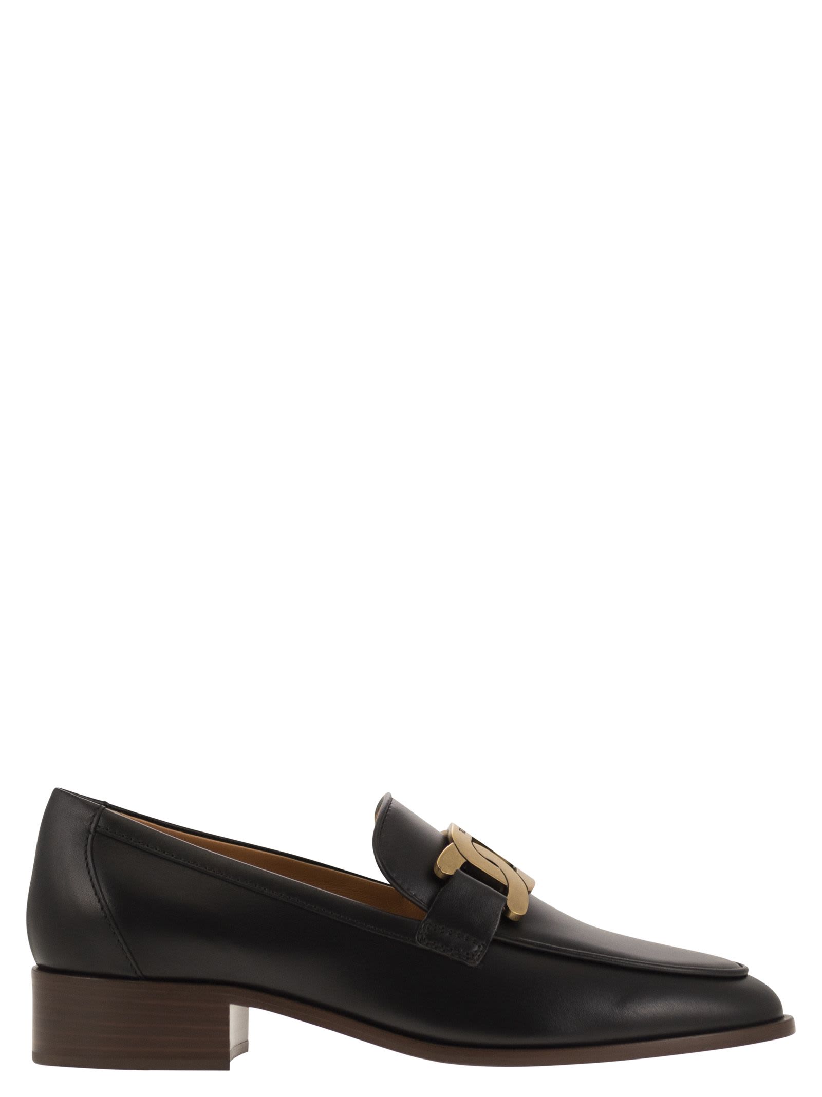 Shop Tod's Leather Loafer In Black