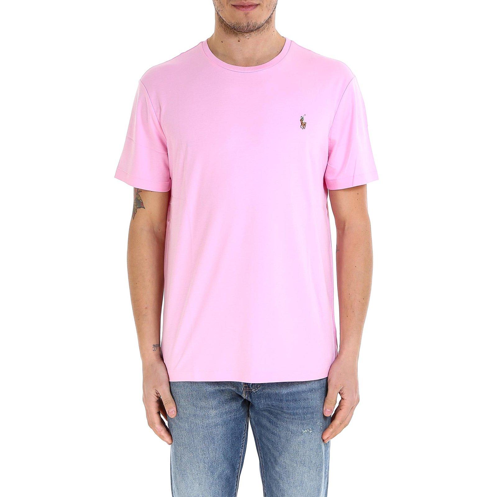Polo Ralph Lauren Pima Short Sleeve Slim Fit T-shirt In Pink
