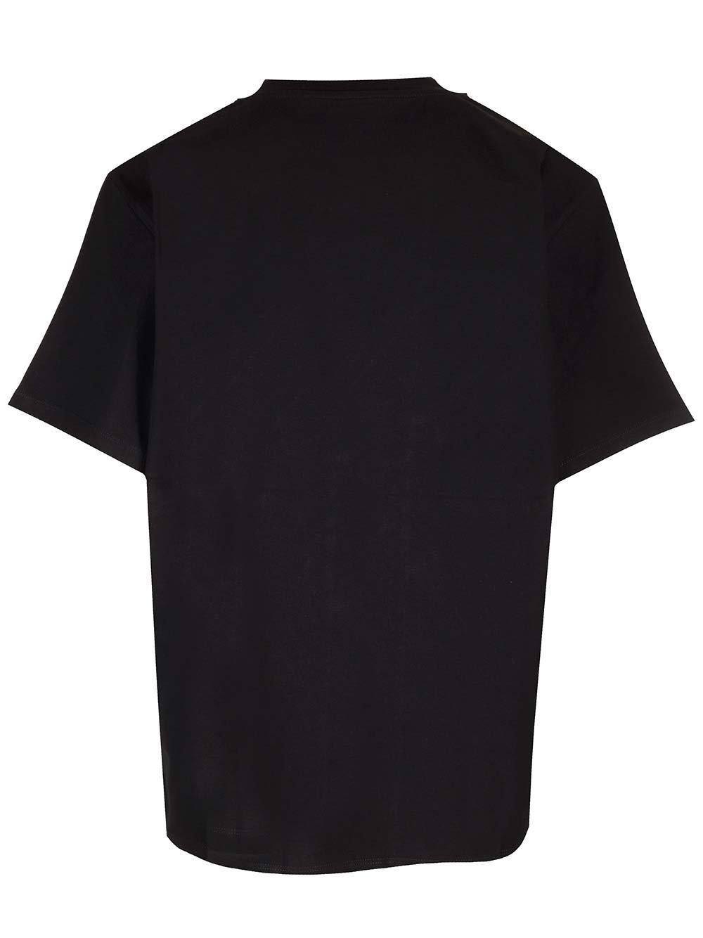 Shop Stella Mccartney Logo Printed Crewneck T-shirt In Nero