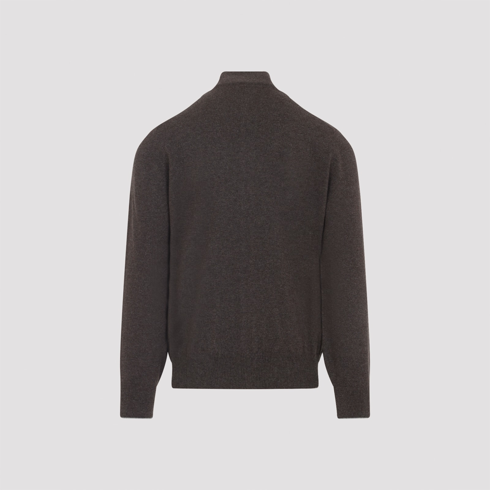 Brunello Cucinelli Full Zip Cashmere Cardigan In Brown
