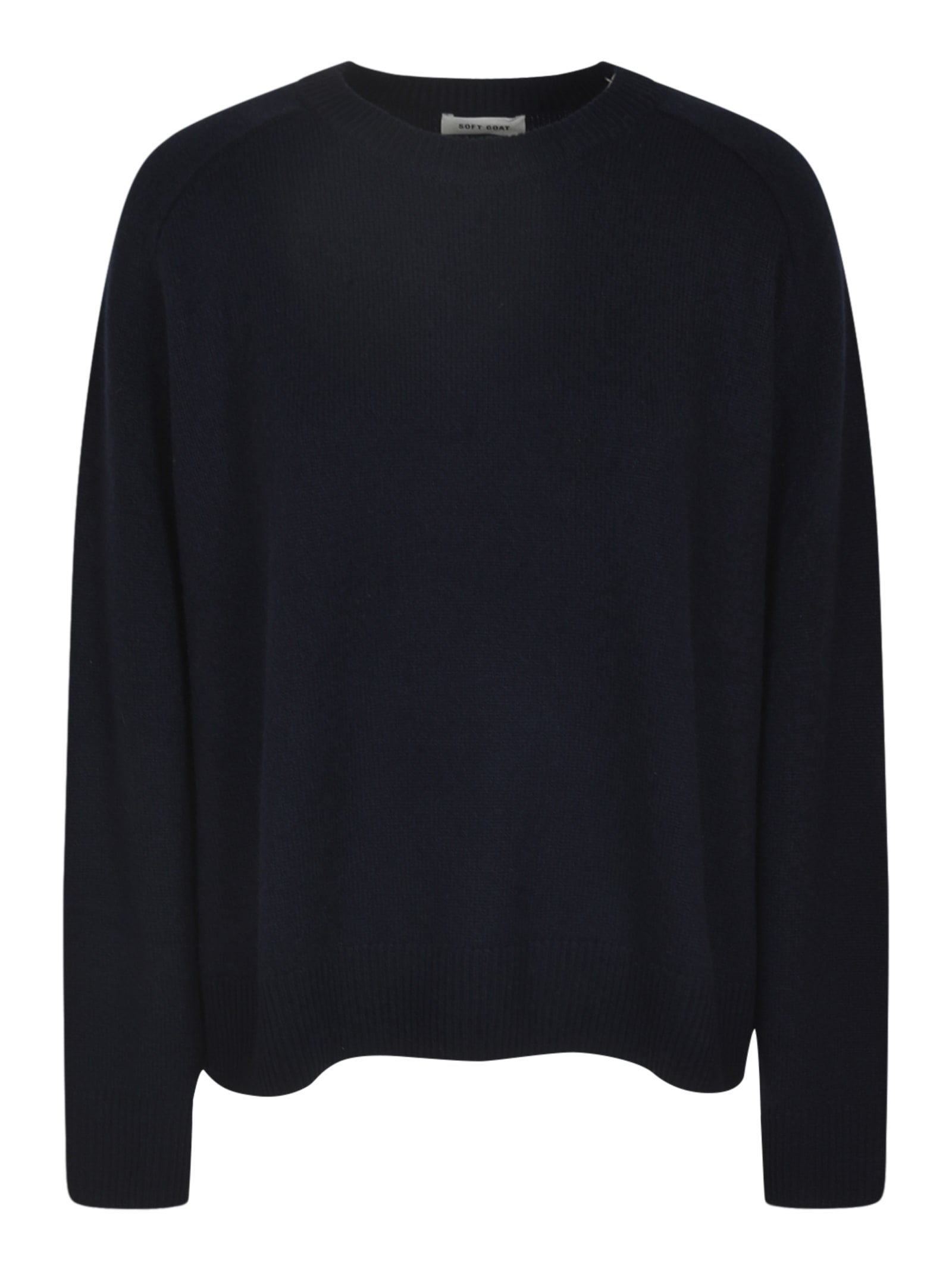 Rib Trim Knit Plain Sweater