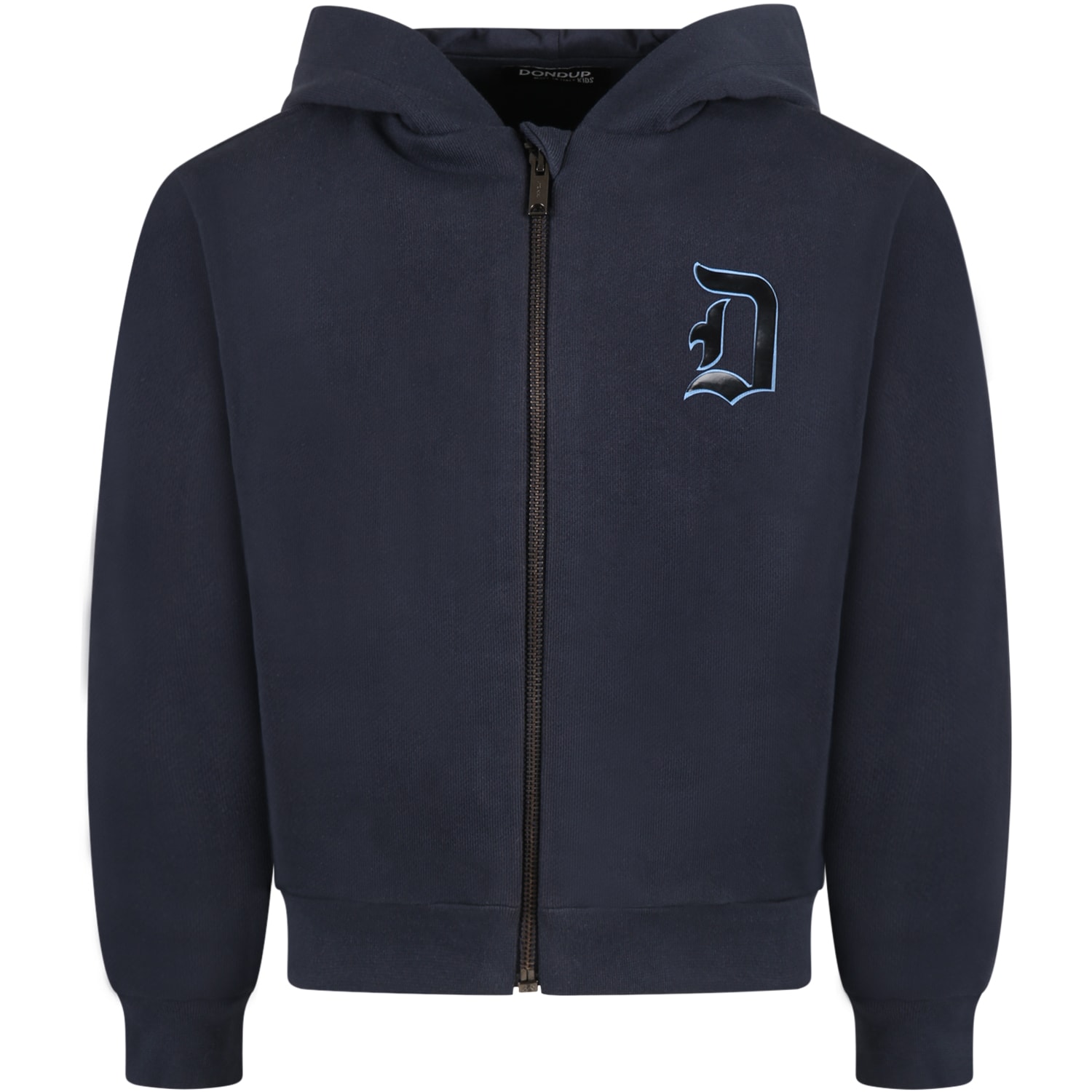 Dondup Blue Sweatshirt For Boy With Black Logo