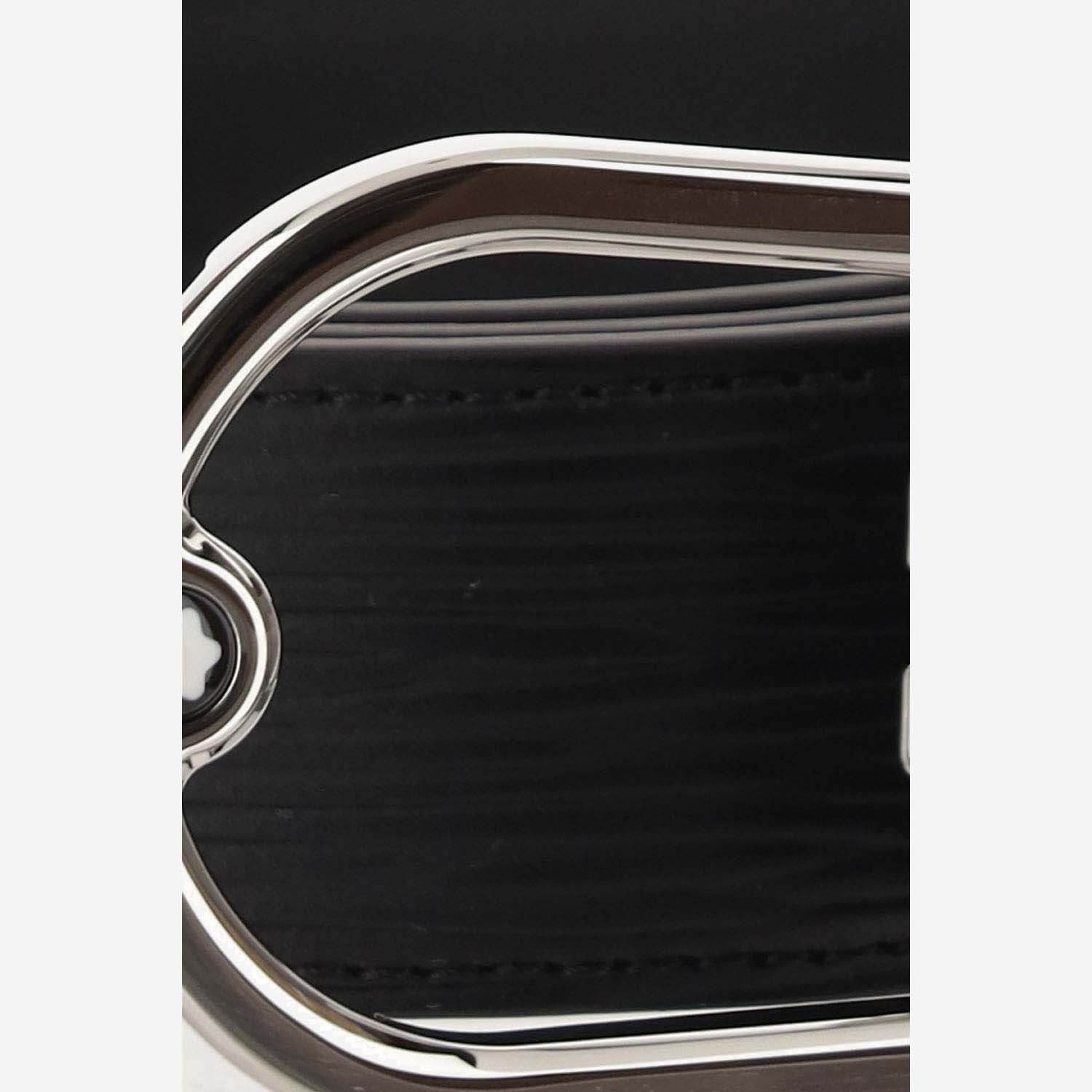 Shop Montblanc 35 Mm Belt With Reversible Horseshoe Buckle In Black