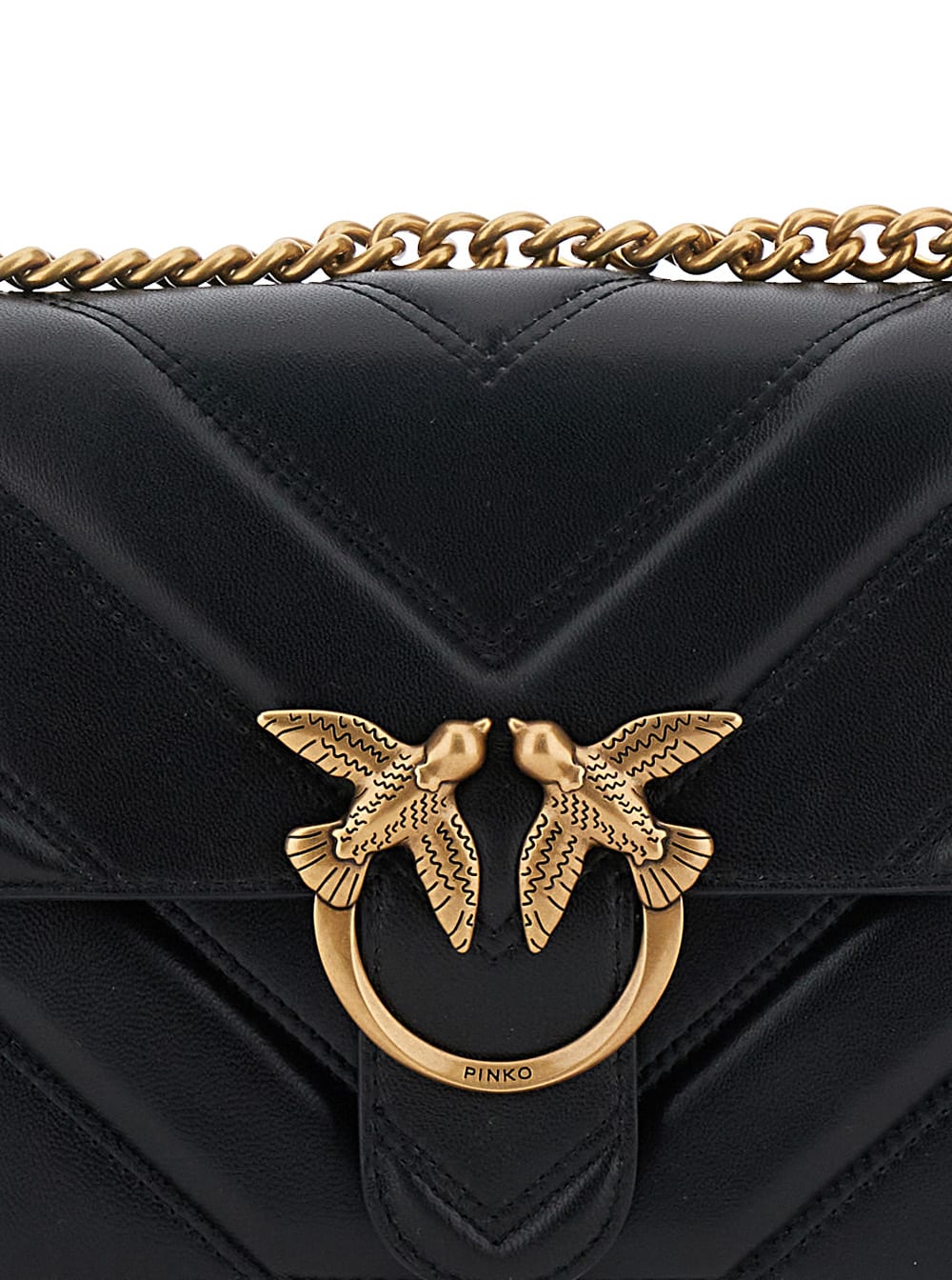 Pinko Love One Shoulder Bag In Black