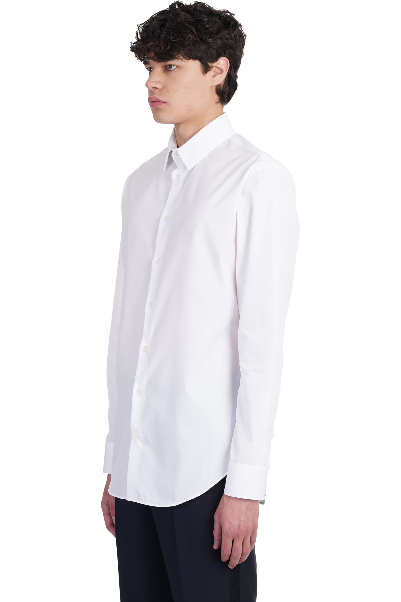 Shop Giorgio Armani Shirt In White Cotton