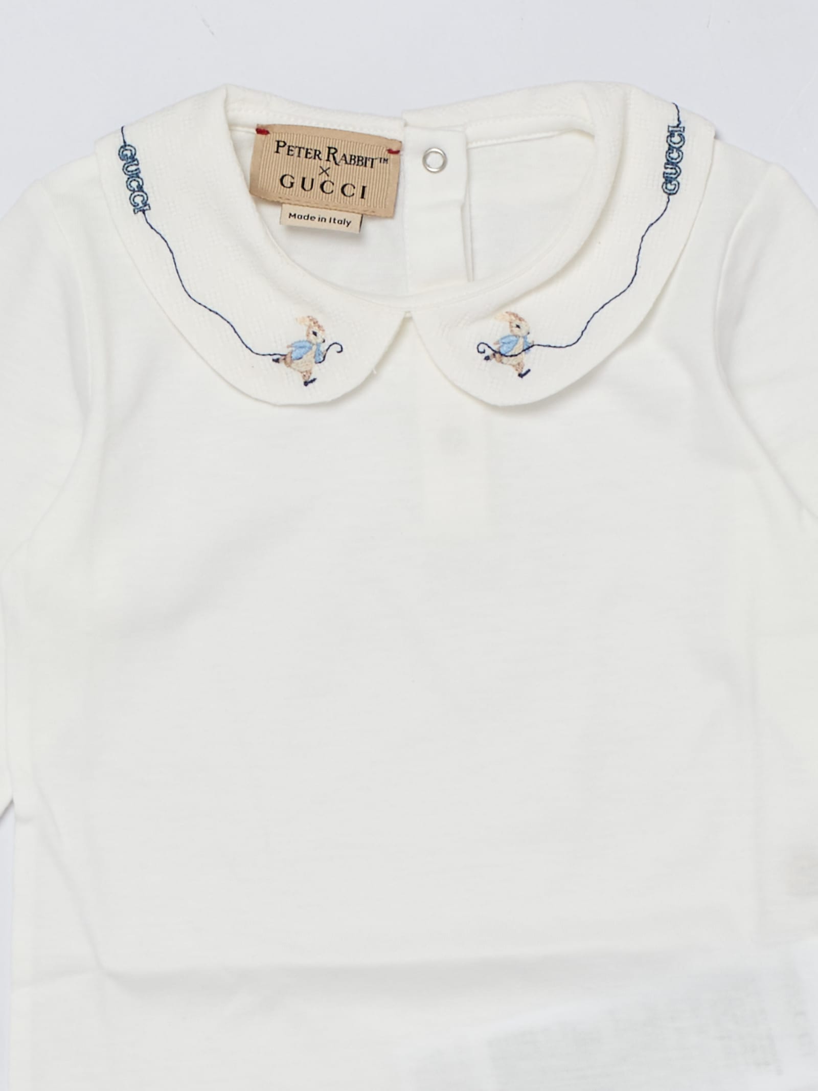 Shop Gucci Bodysuit Blouse In Bianco
