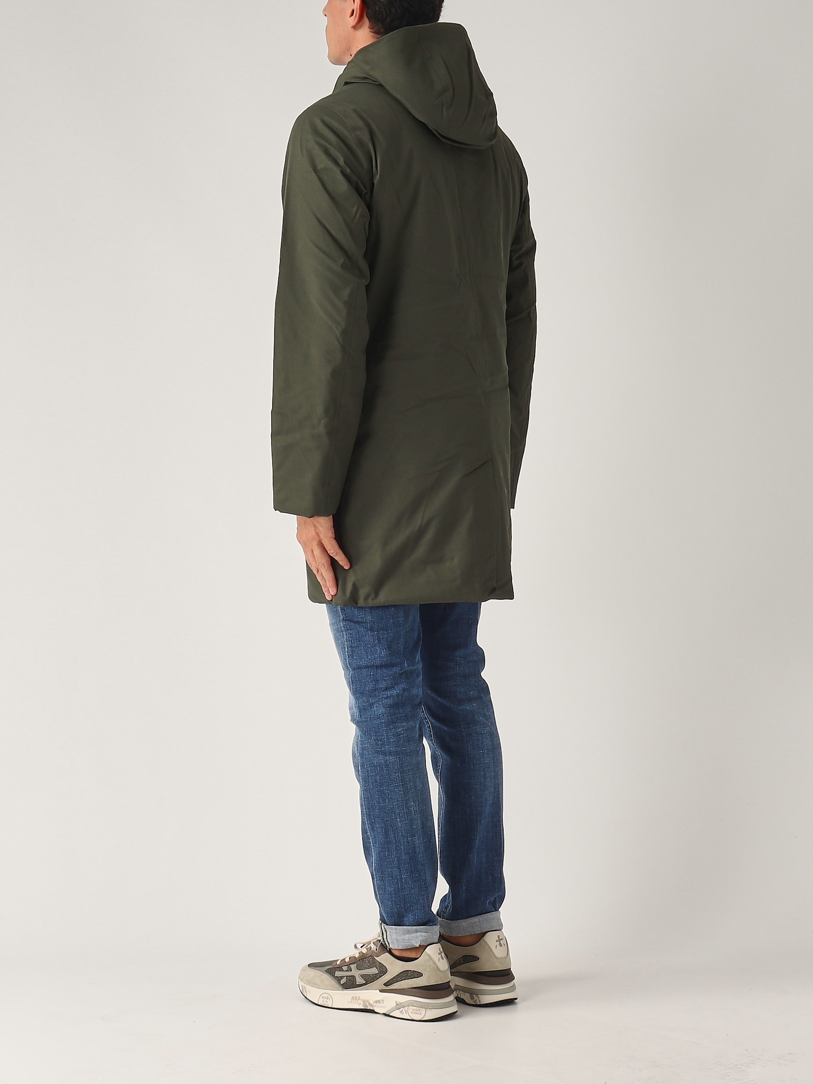 Shop K-way Jarno Twill Marmotta Jacket In Militare