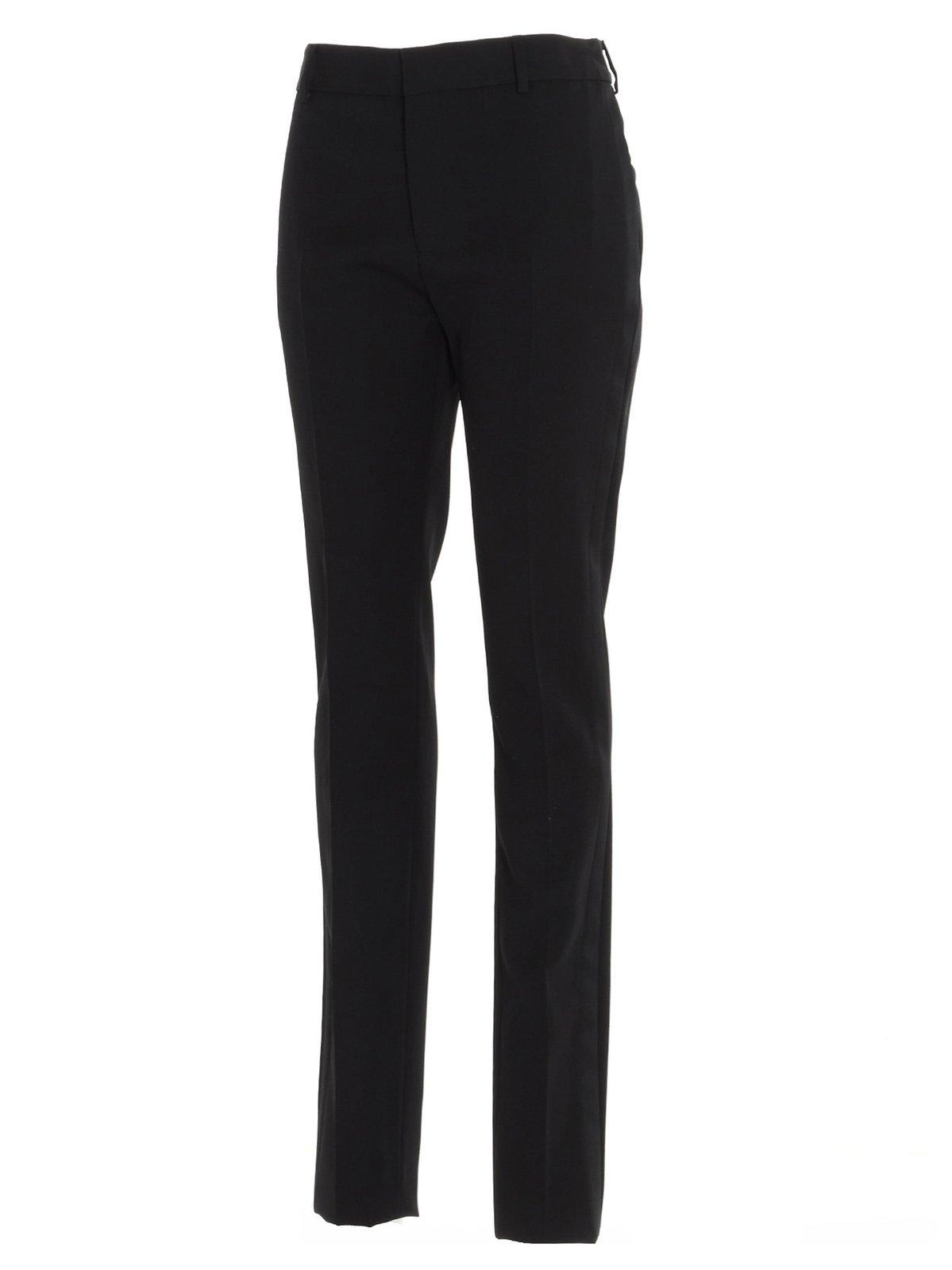 Shop Saint Laurent Tuxedo Straight-leg Pants In Black