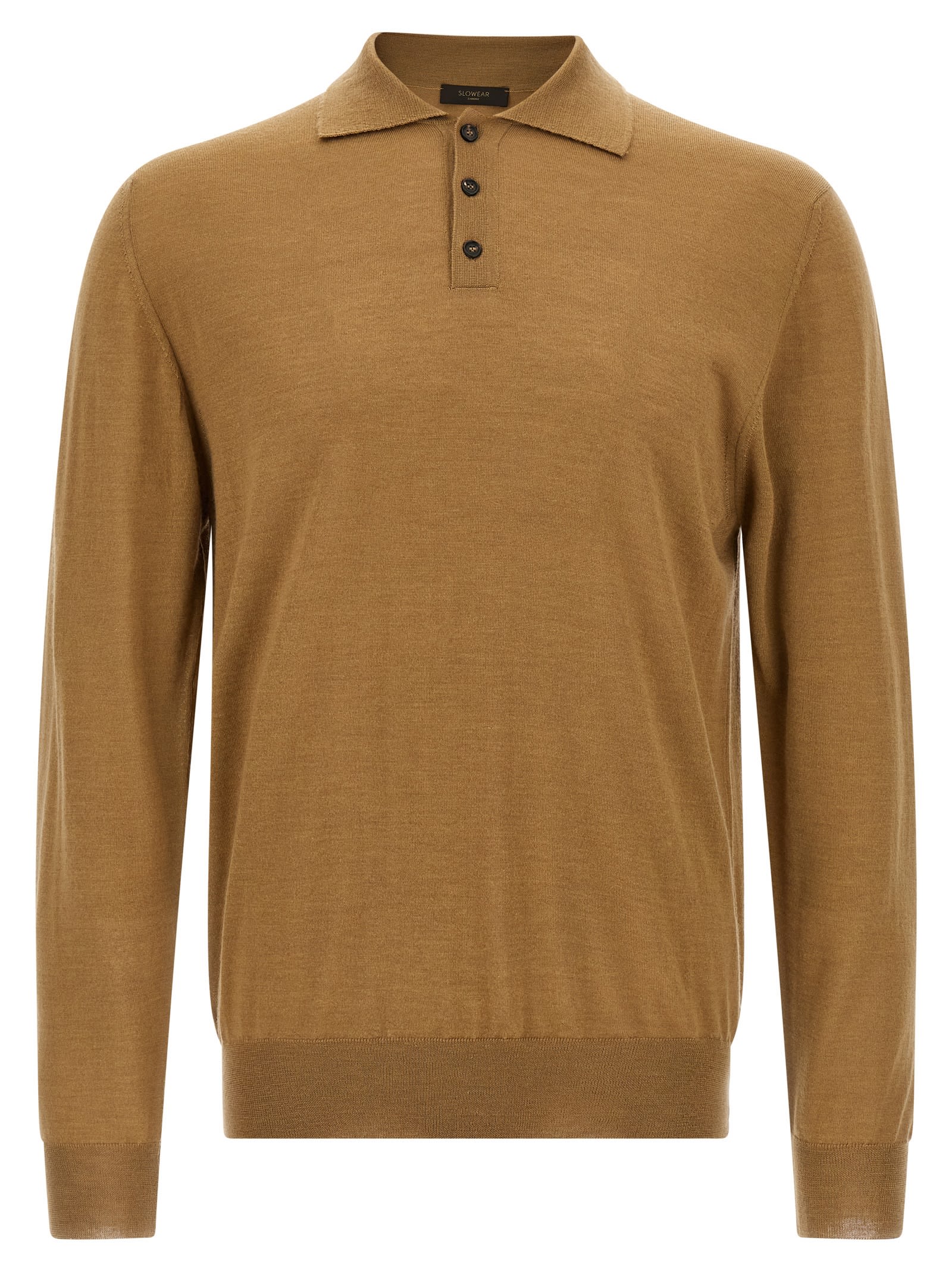Zanone Cashmere-silk Blend Polo-neck Sweater In Brown