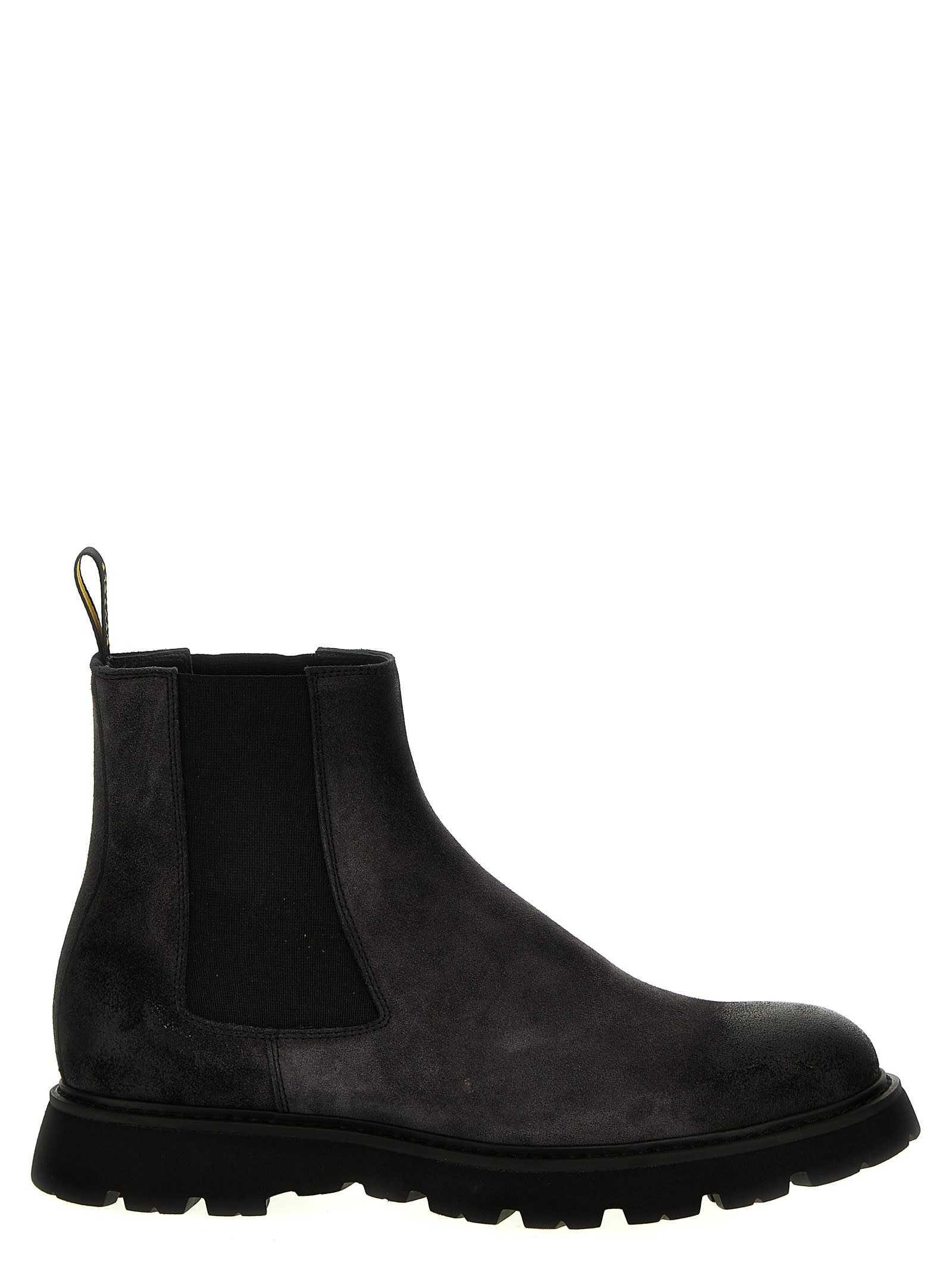 Shop Doucal's Crust Chelsea Boots In Anthracite