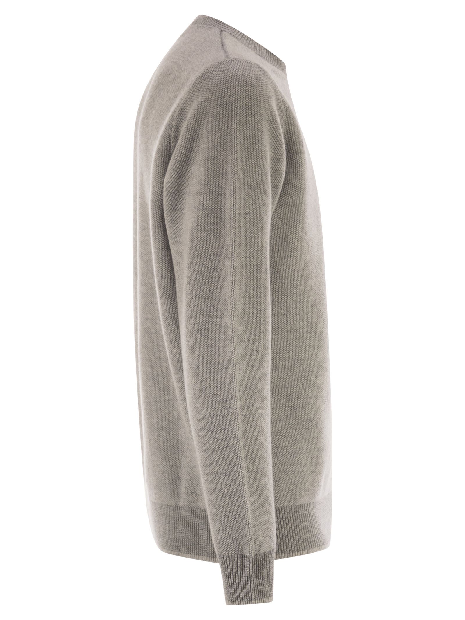 Peserico Wool And Cashmere Jumper In Gray