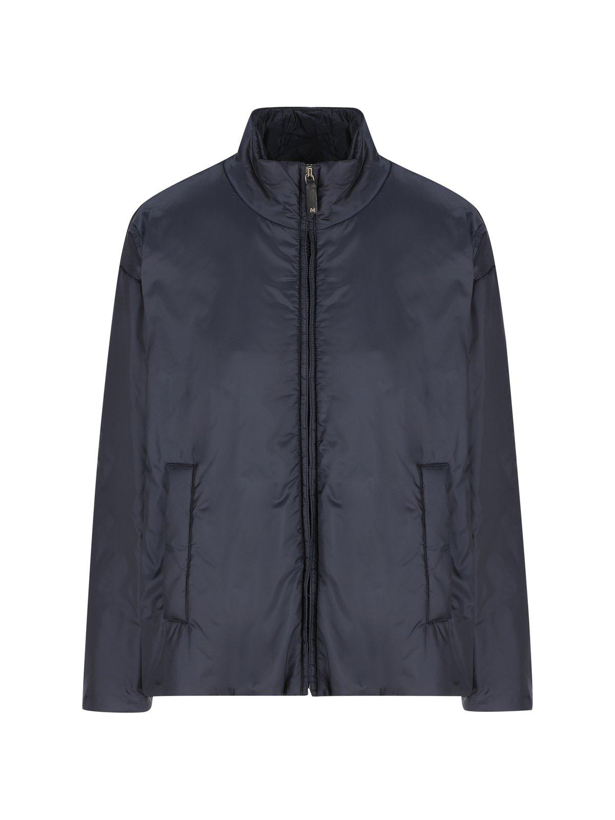 Shop 's Max Mara Zipup Longsleeved Jacket In Blue