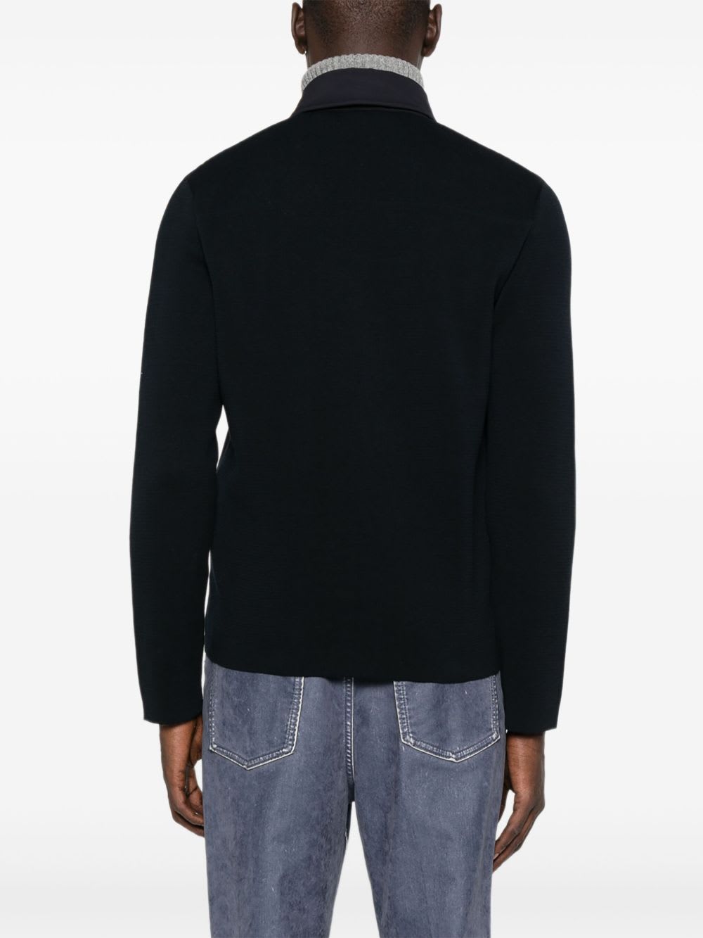 Herno Tailored Jacket With Chest Pockets And Long Sleeves In Blue