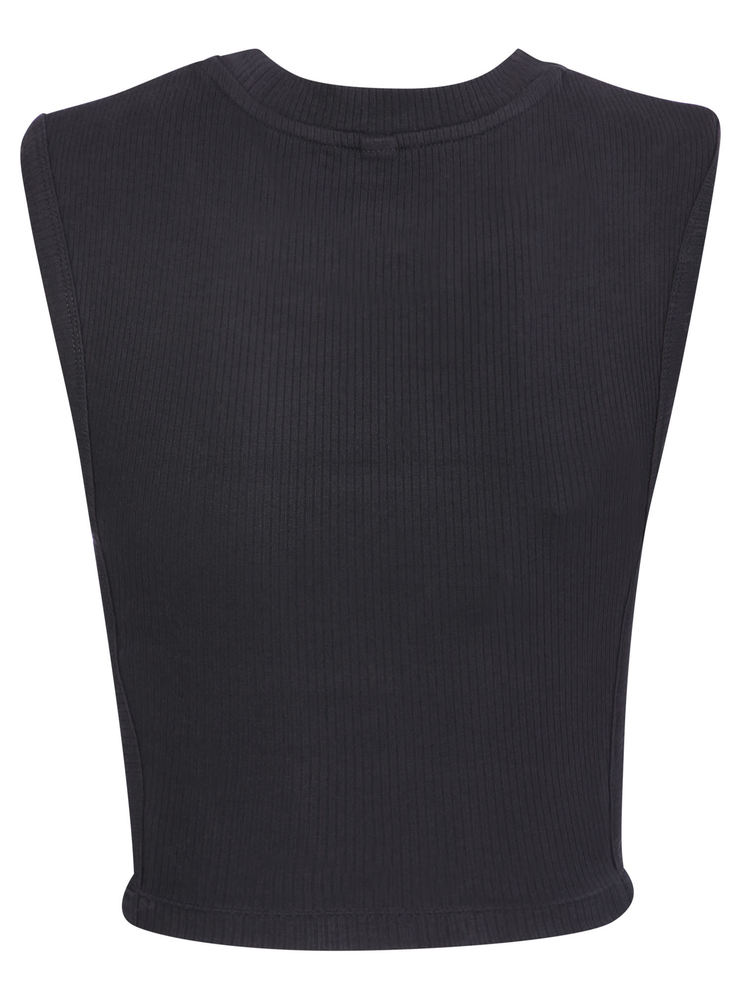 Shop Dion Lee Asymmetric Tank Top In Black