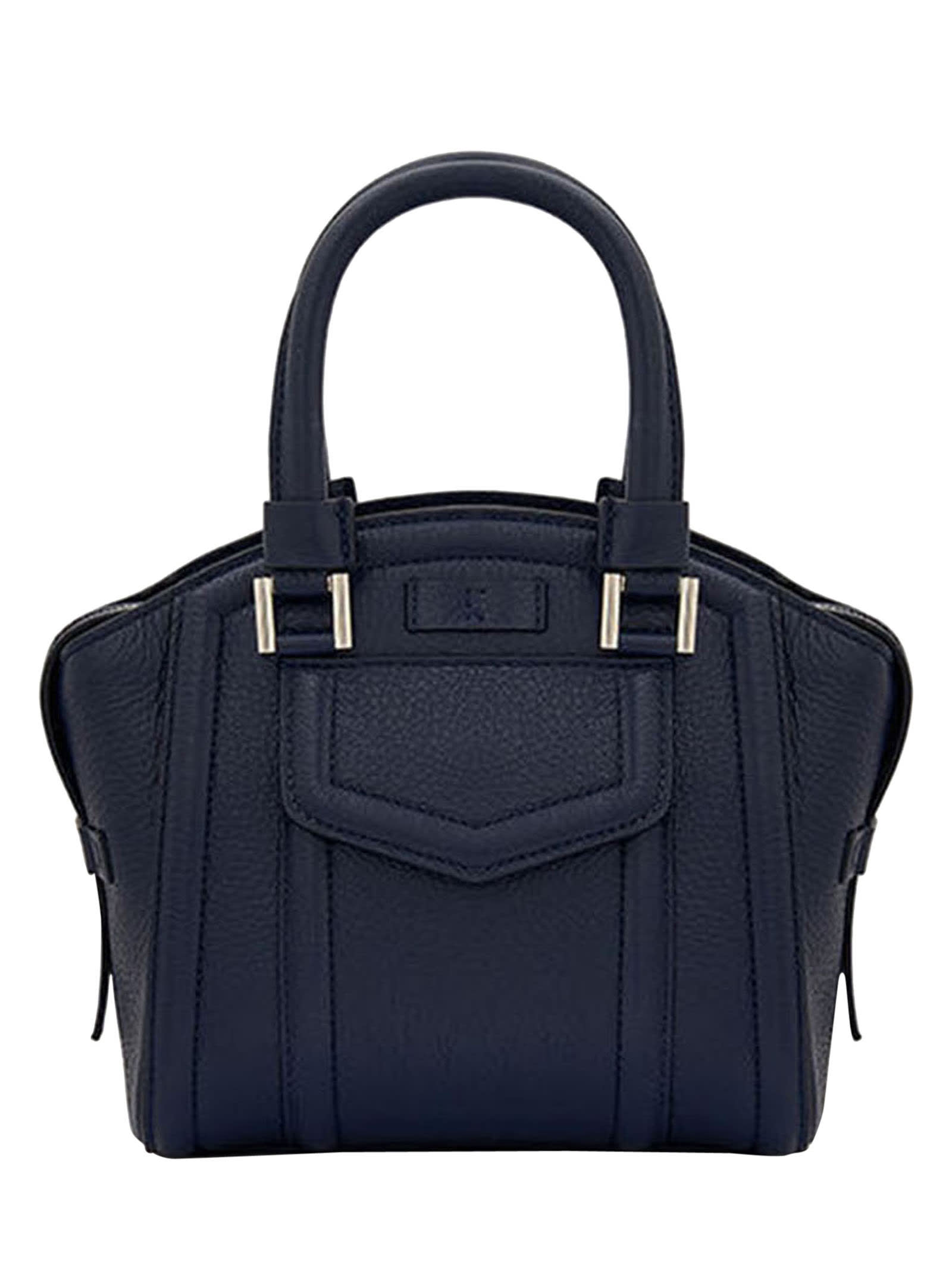 Shop Kiton Mini Karla - Bag Deerskin In Blue