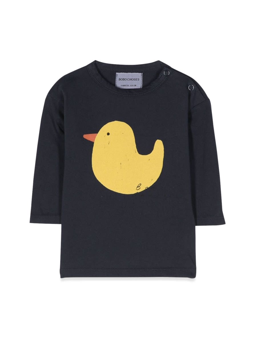 Shop Bobo Choses Rubber Duck ml Tshirt In Blue