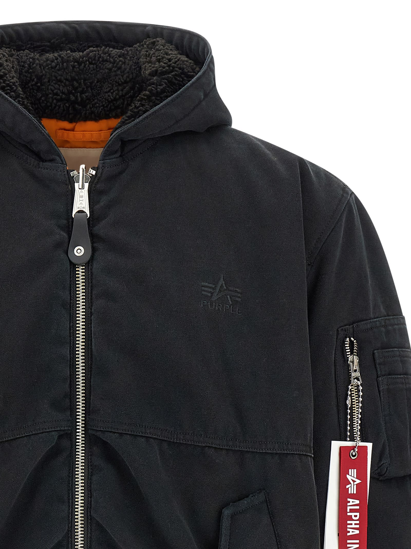 Purple Brand Alpha Industries X Purple Reversible Bomber Jacket In Black