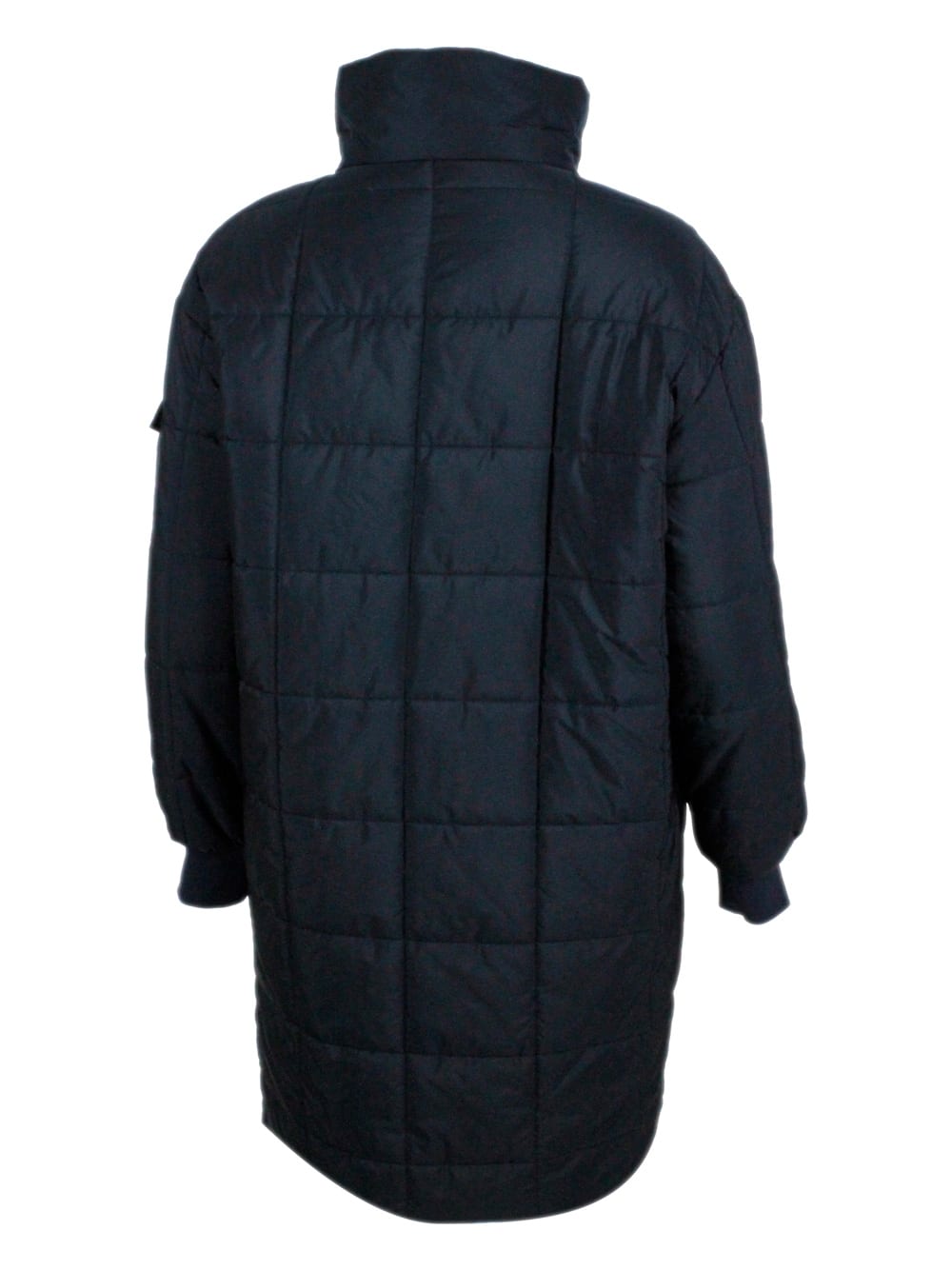 Fabiana Filippi Tech Fabric Coat In Blue