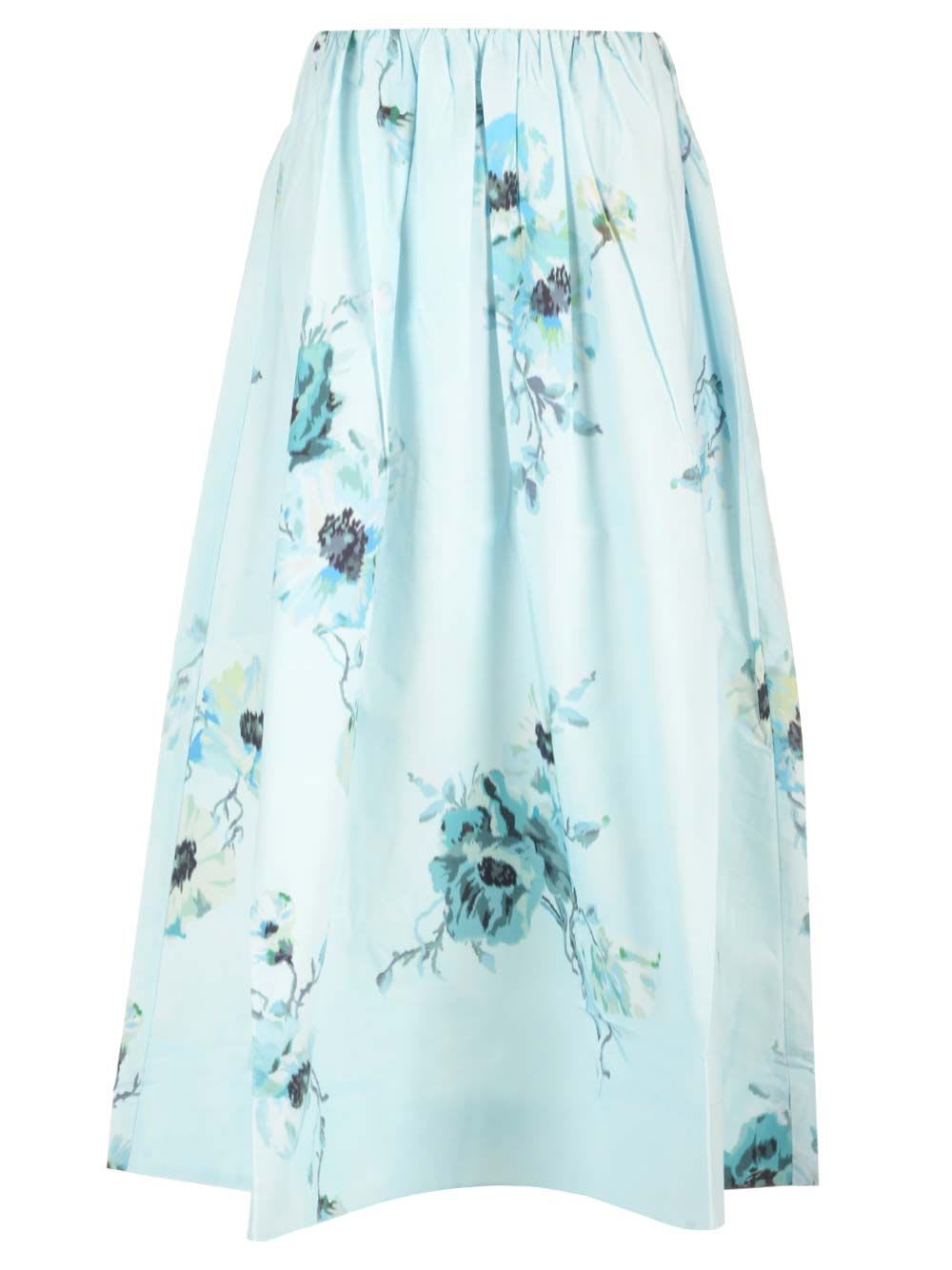 Shop Zimmermann Lightburst Gathered Midi Skirt In Light Blue