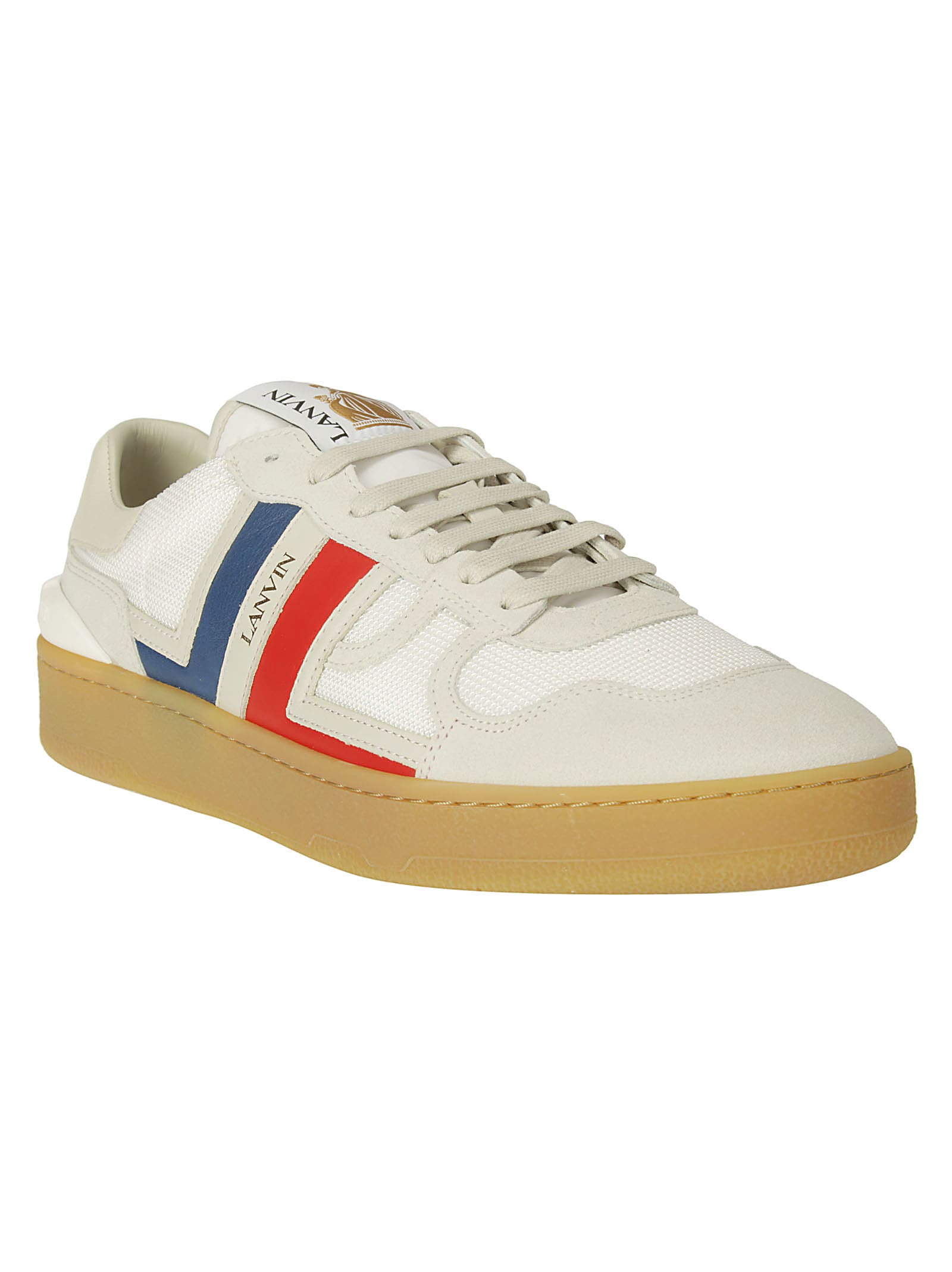 Shop Lanvin Clay Low Top Sneakers In White/multicolour