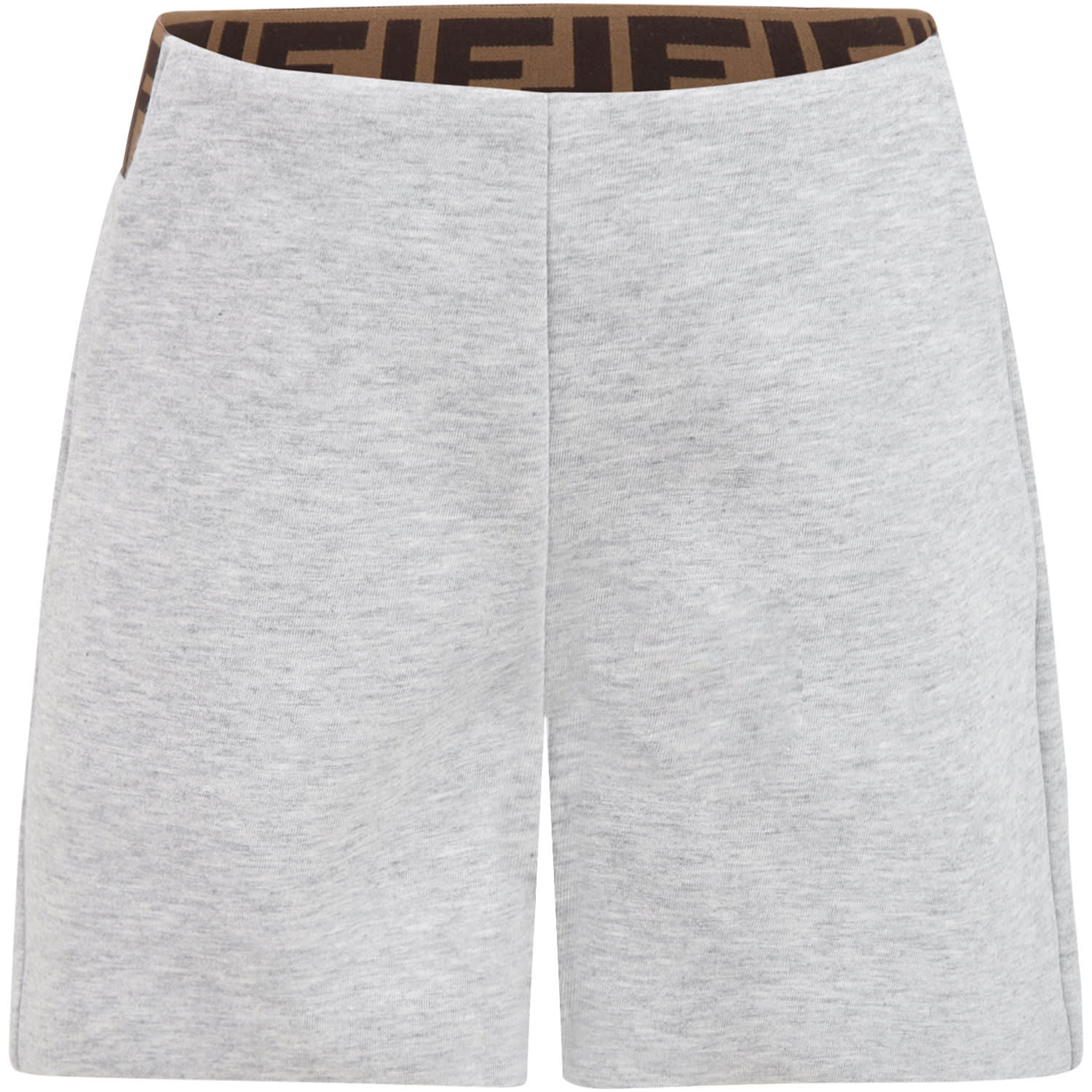 Fendi Gray Shorts For Girl With Double Ff