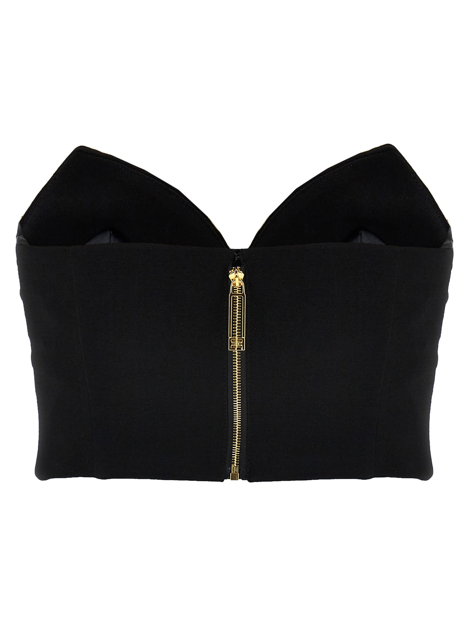 Elisabetta Franchi Tube Top Vest In Black