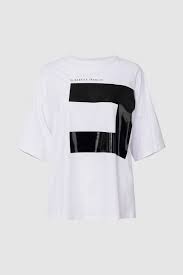 Elisabetta Franchi Jersey T-shirt With Macro Logo In Gesso