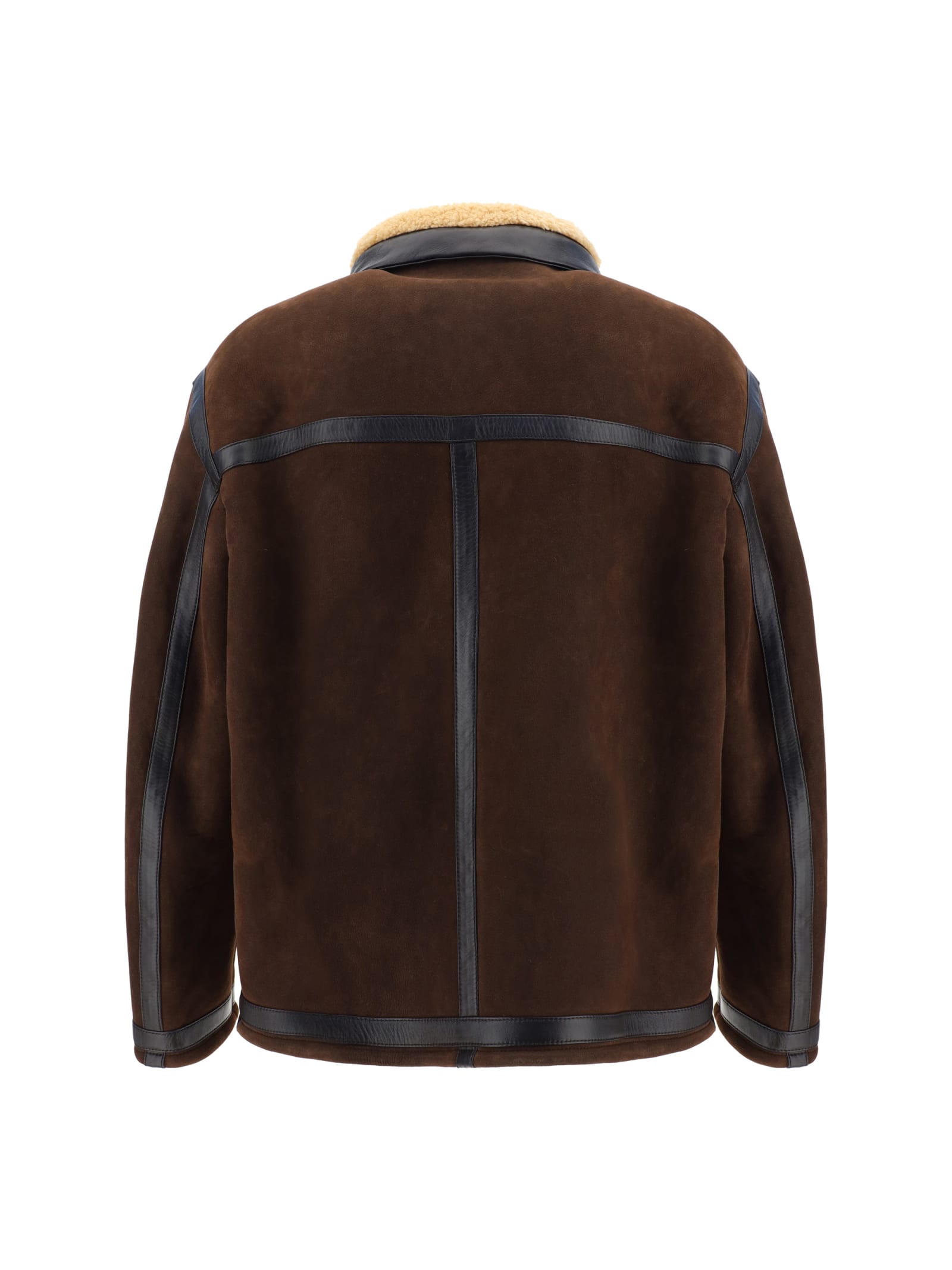Fendi Shearling Jacket In Brown