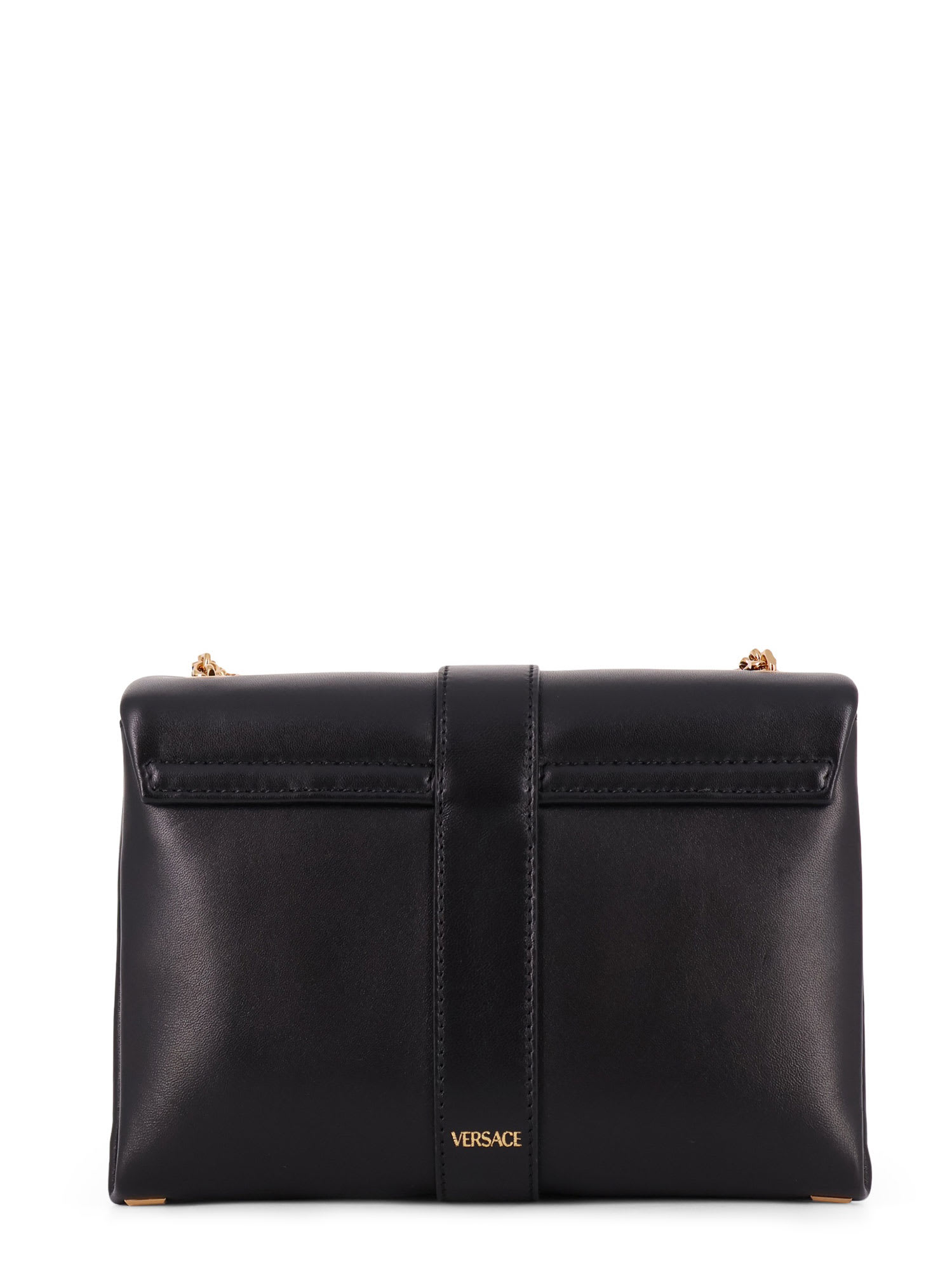 Shop Versace Kleio Shoulder Bag In Black