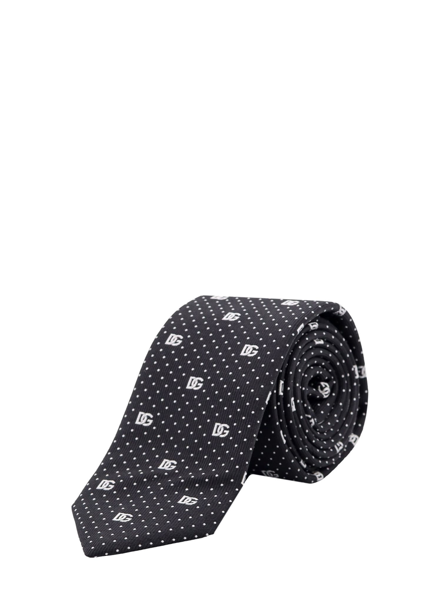 Shop Dolce & Gabbana Tie In Nero Bianco