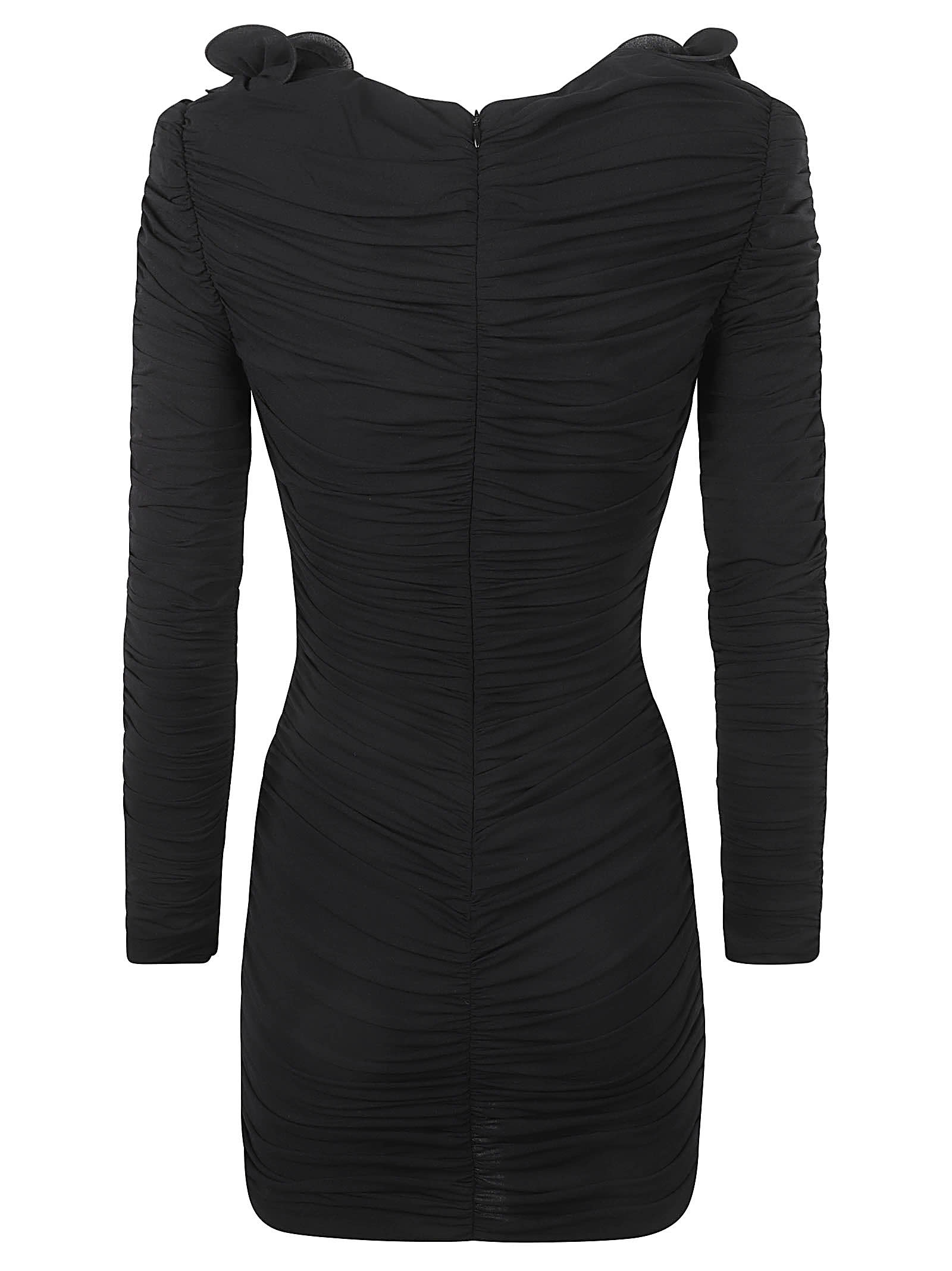 Shop Magda Butrym Ruffled Dress In Black
